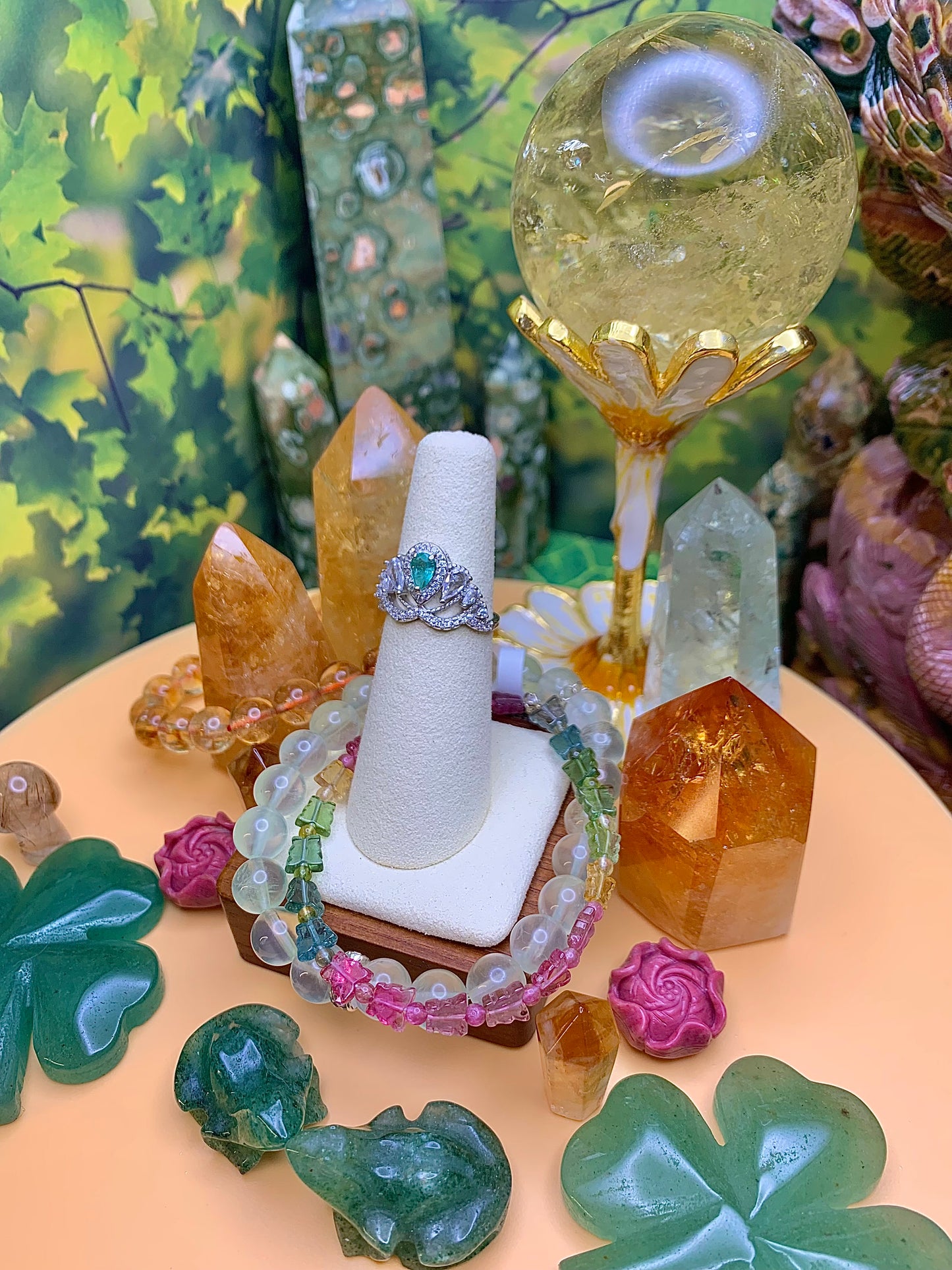 Emerald Tiara ๐ Ring set in Sterling Silver