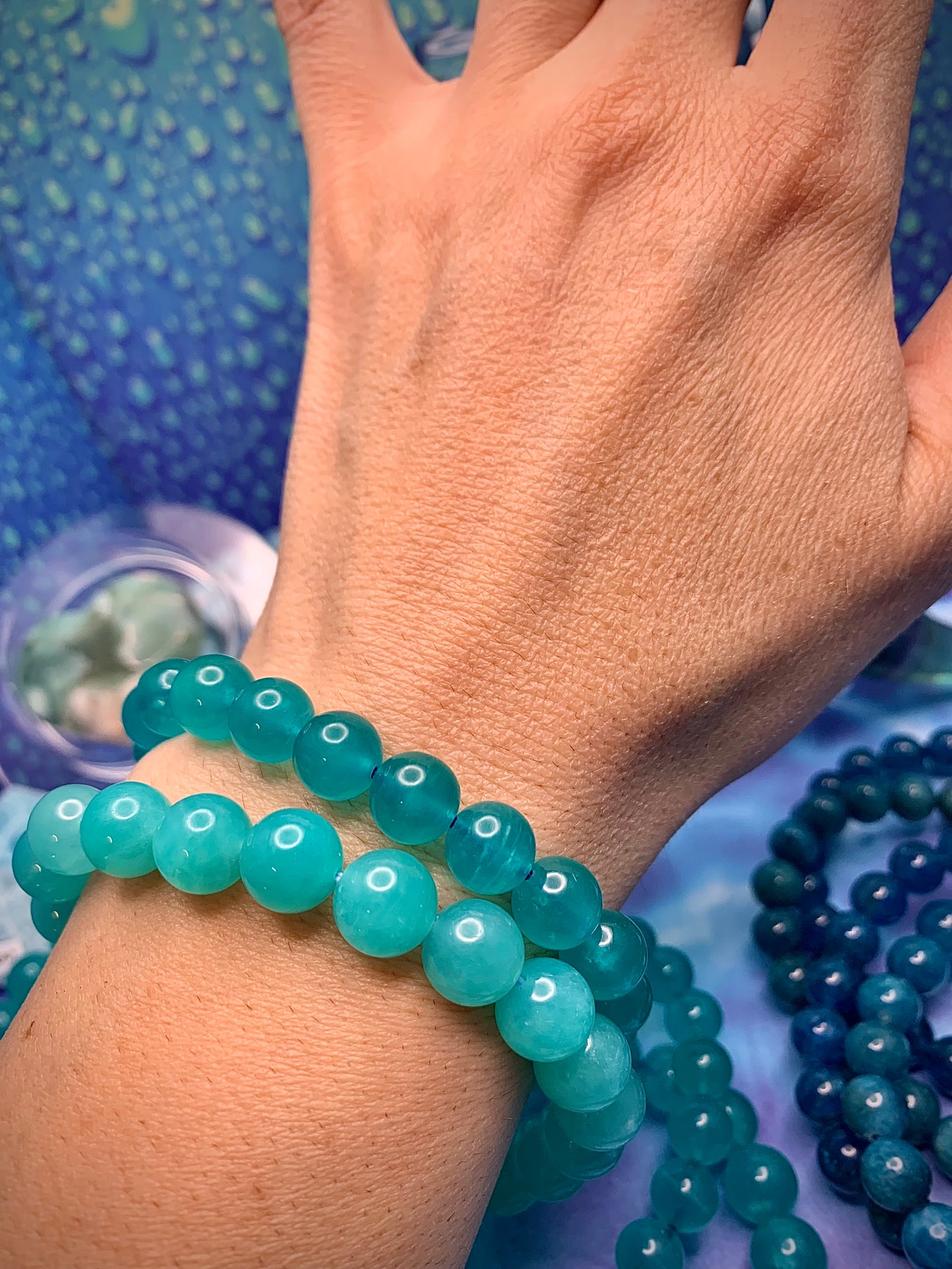 Amazonite 8mm Round Bead Bracelet *Premium Quality *