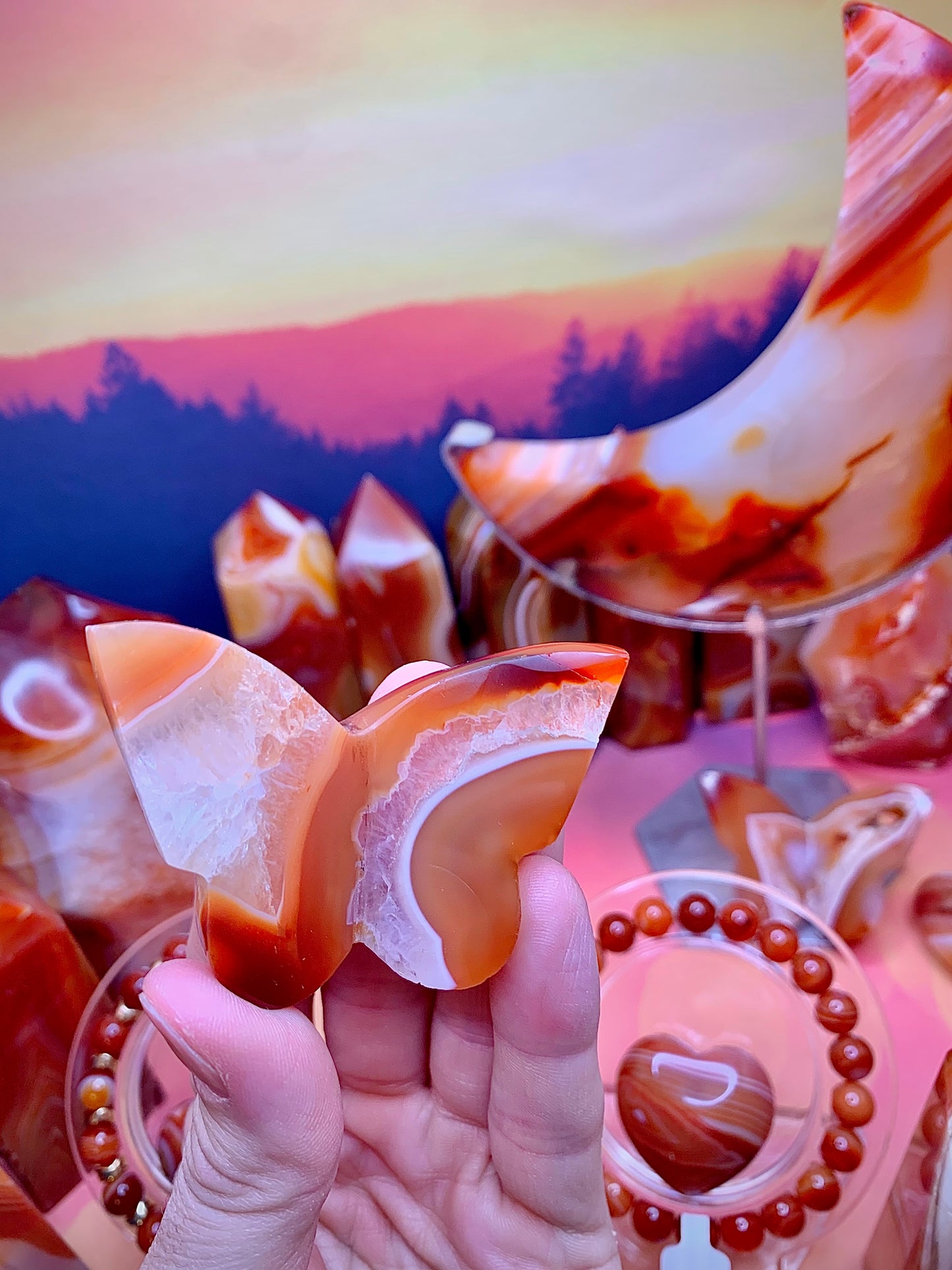 Carnelian 3D Butterfly 🦋 Carving