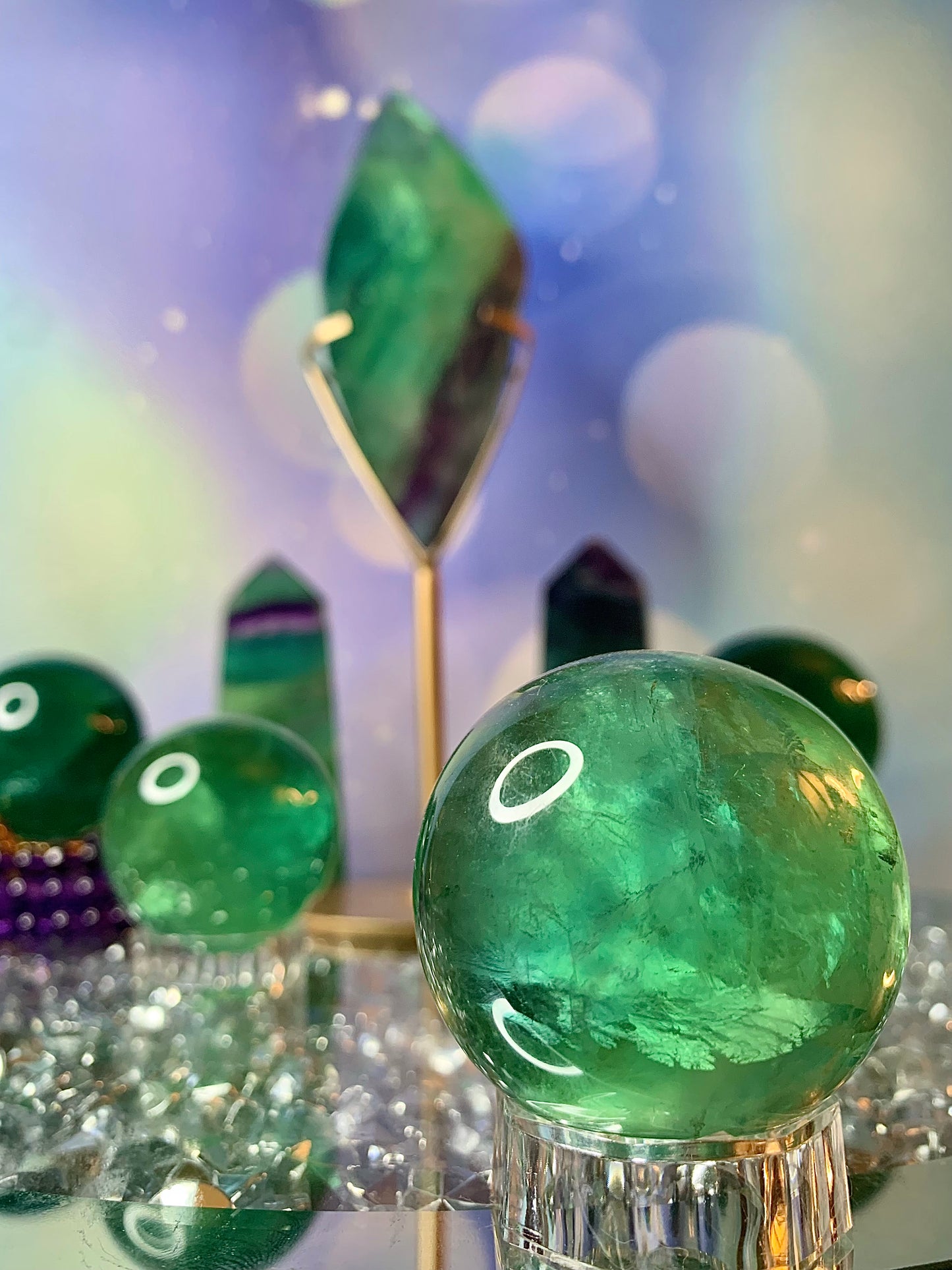 The Emerald Green Fluorite Sphere (B)