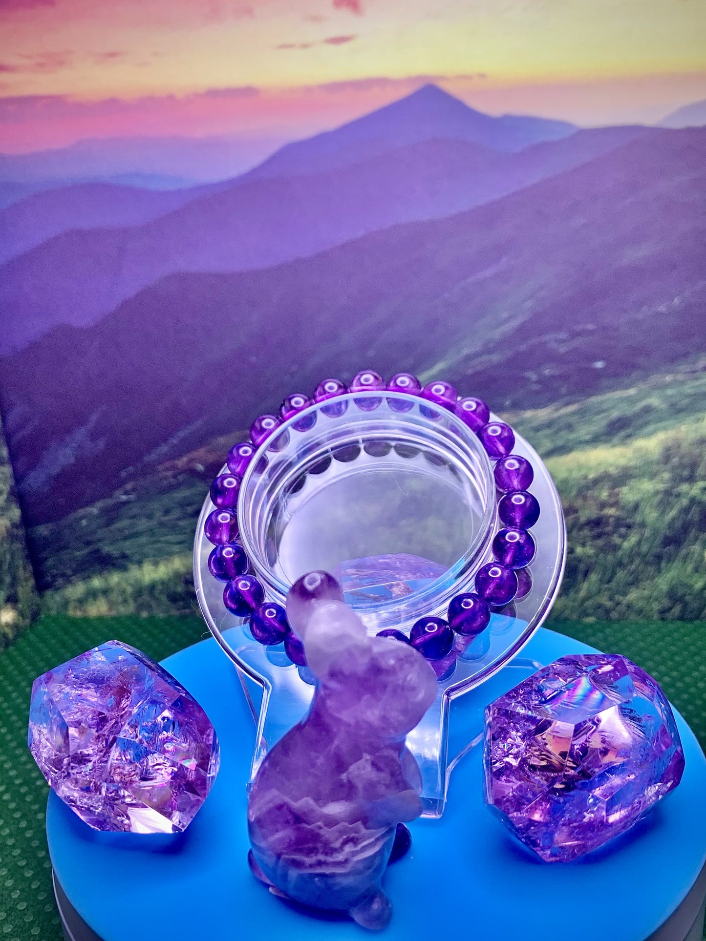 Amethyst Round Bead Bracelet 6-7mm