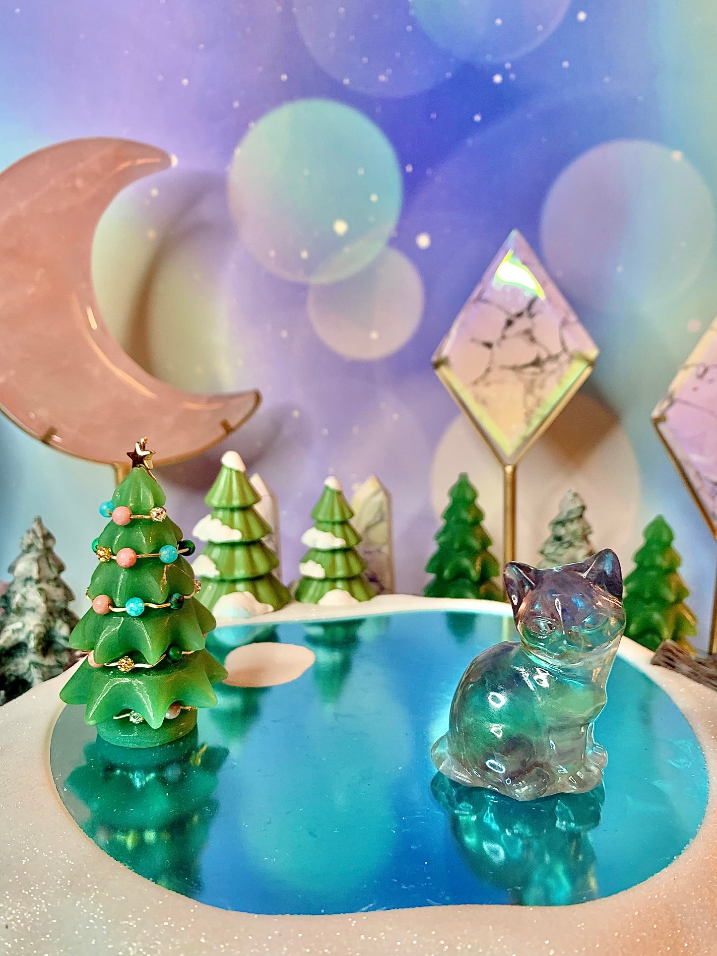 Fluorite Cat Carving