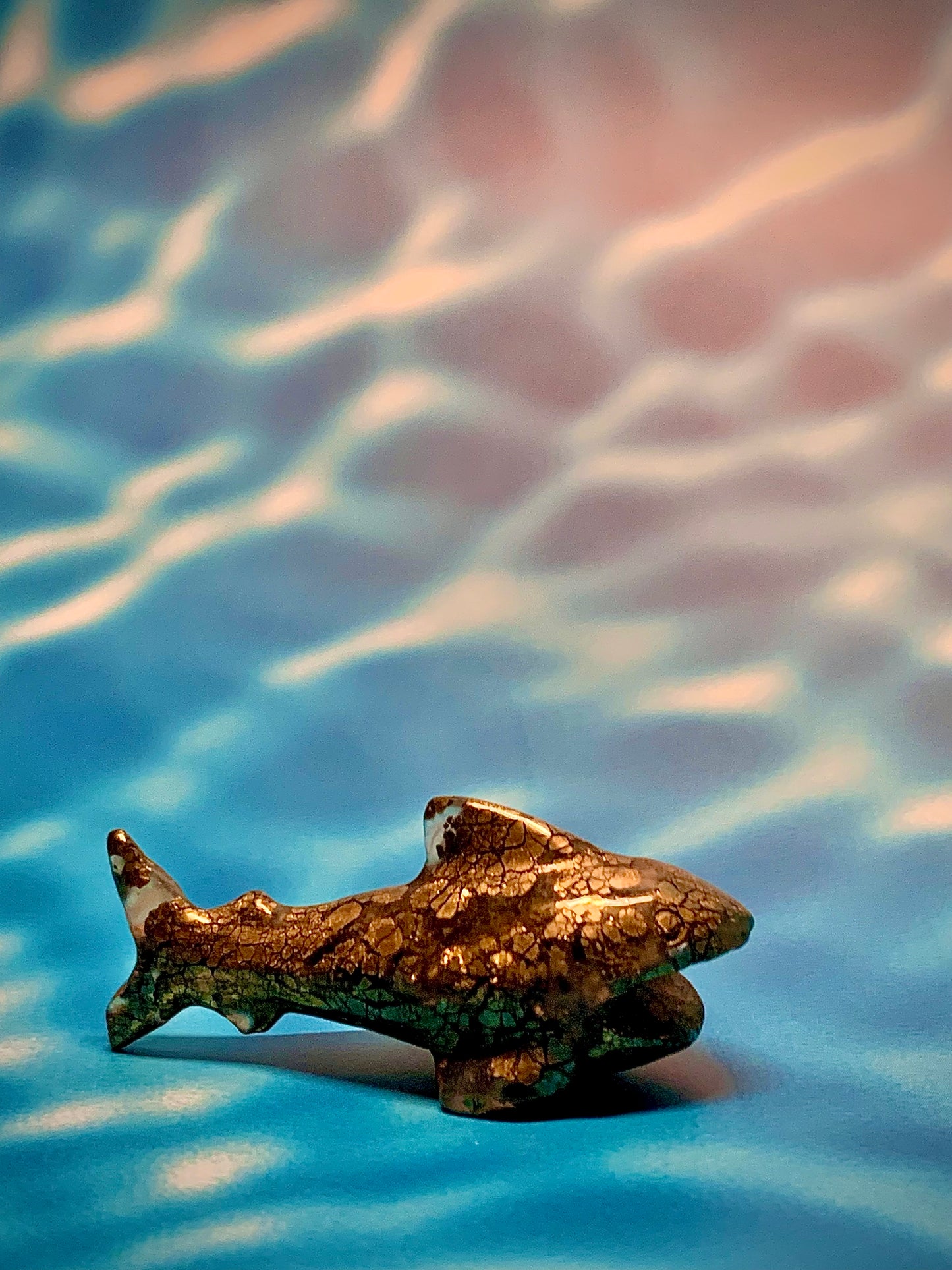 Marcasite Shark Carving