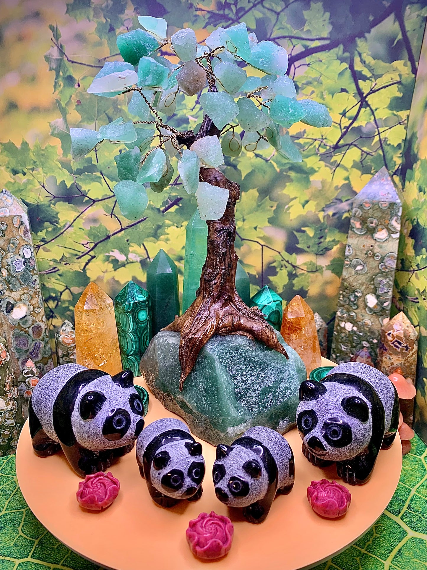 Obsidian Panda Carving (Large)