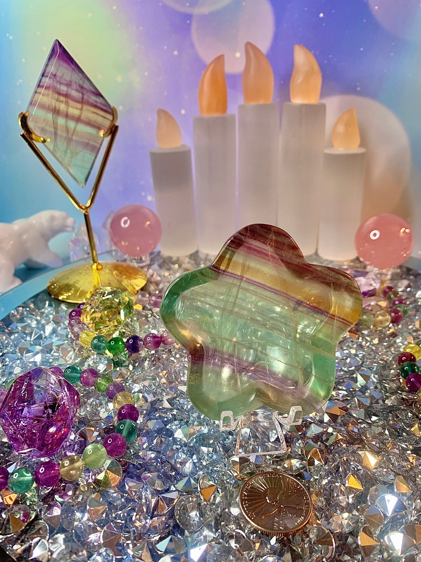 Candy 🍭 Fluorite Star Shape Bowl
