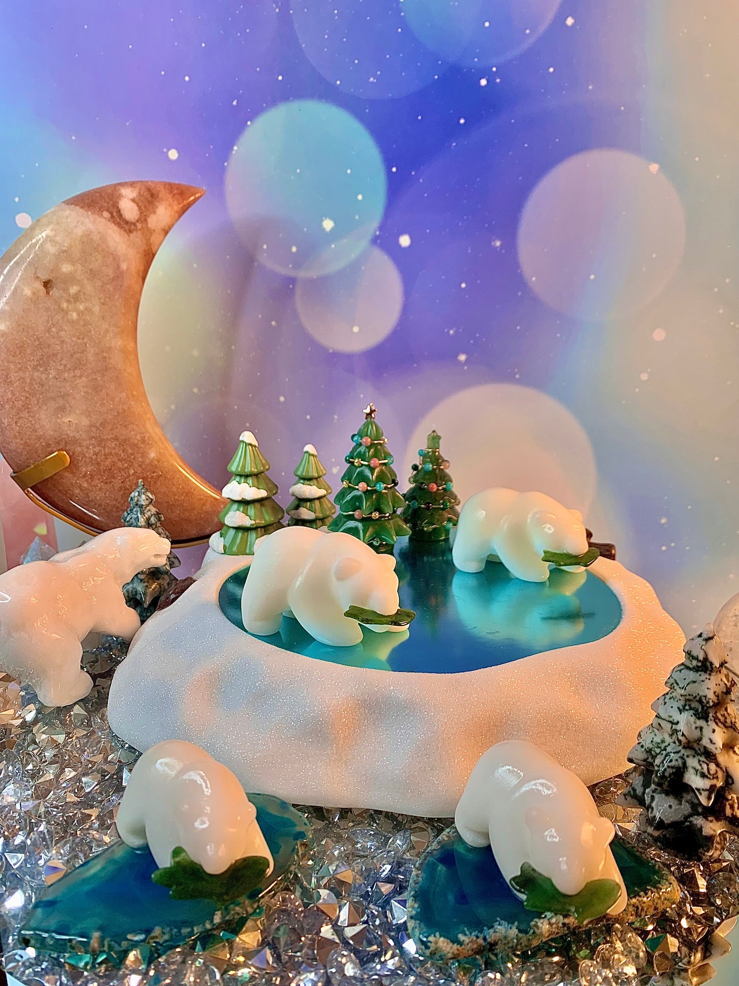 White Jade Fishing Polar Bear