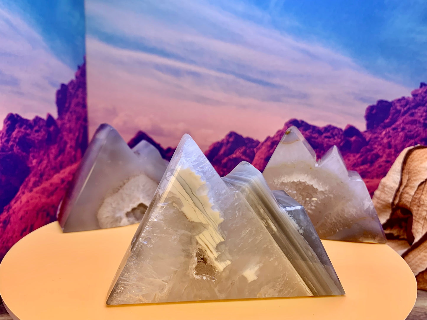 Druzy Agate Mountain ๐๏ธ Carving