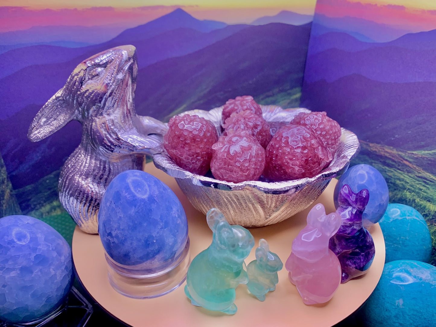 Rose Quartz Bunny Carving (HQ*)