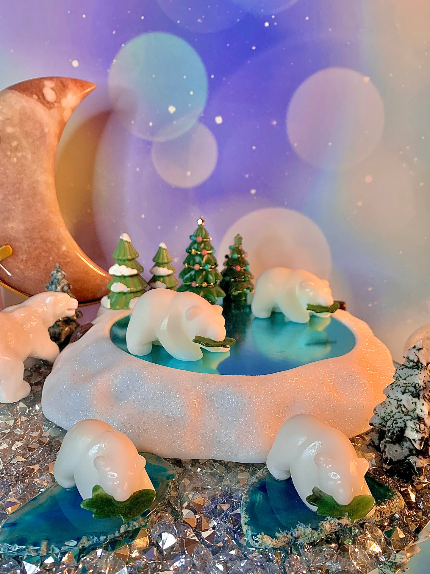 White Jade Fishing Polar Bear