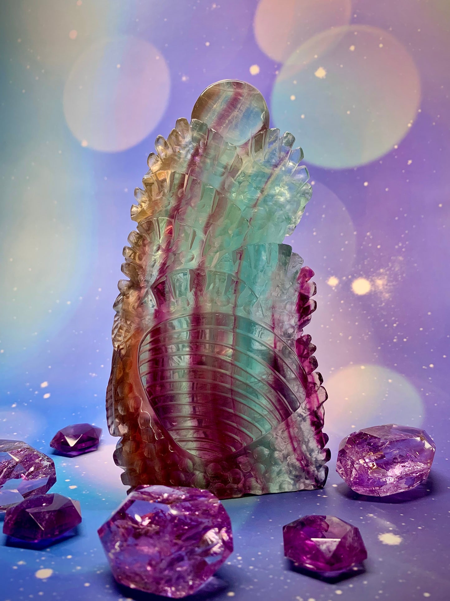 Candy 🍭 Fluorite Sea Turtle 🐢 & Fish 🐟 Scene