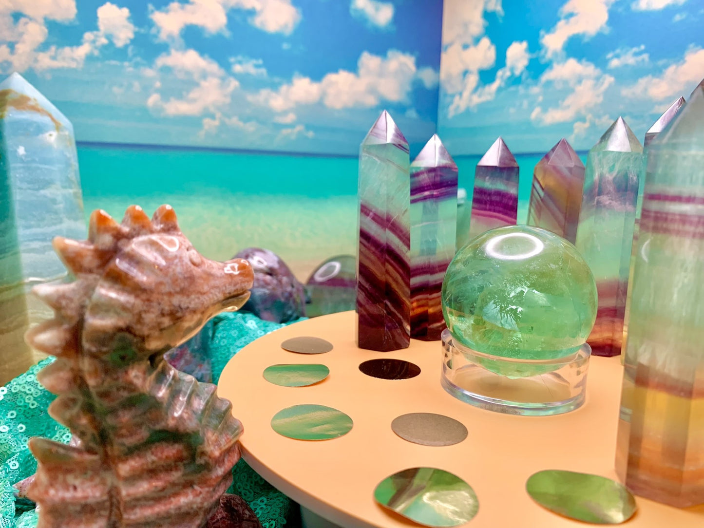 Cotton Candy Fluorite Tower