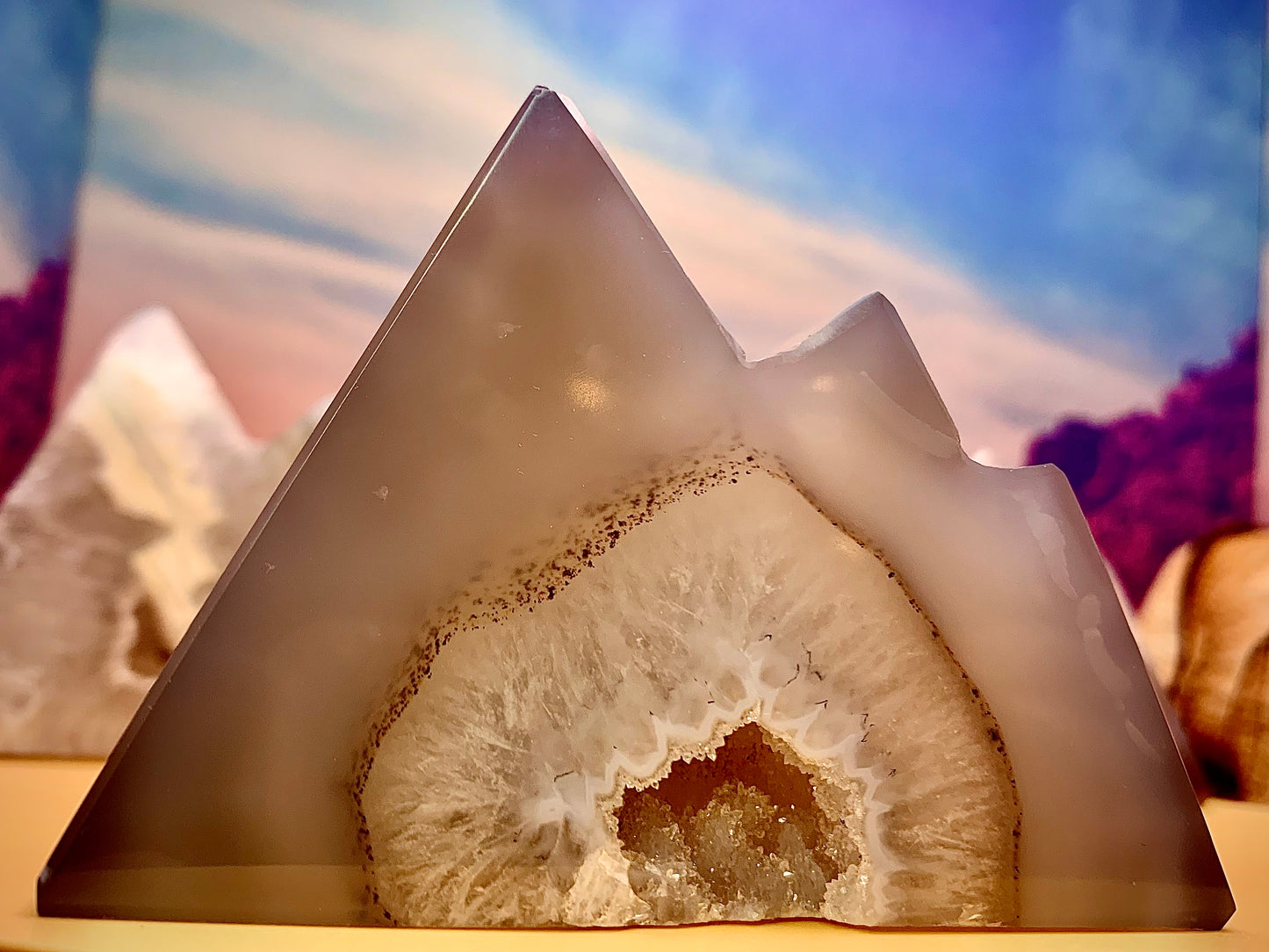 Druzy Agate Mountain ๐๏ธ Carving