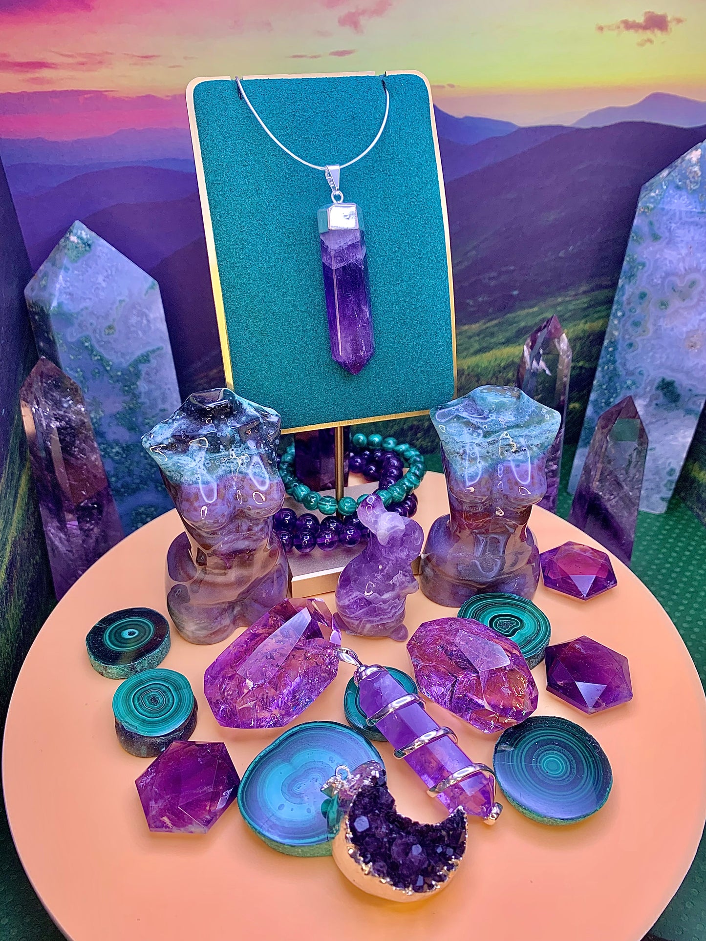 Amethyst Point Pendant in Sterling Silver