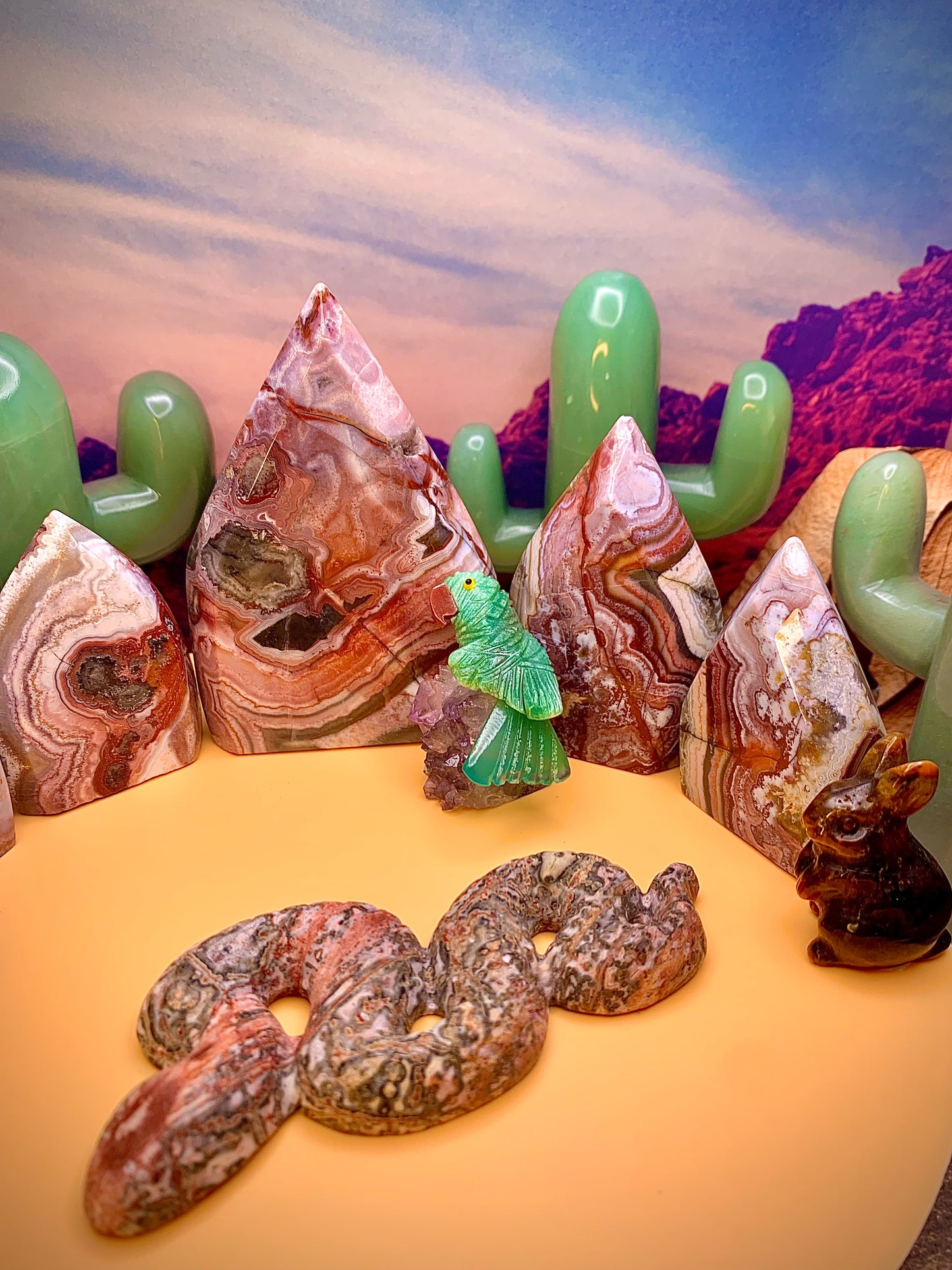 Mexican Agate Druzy Flame 🔥 Freeform