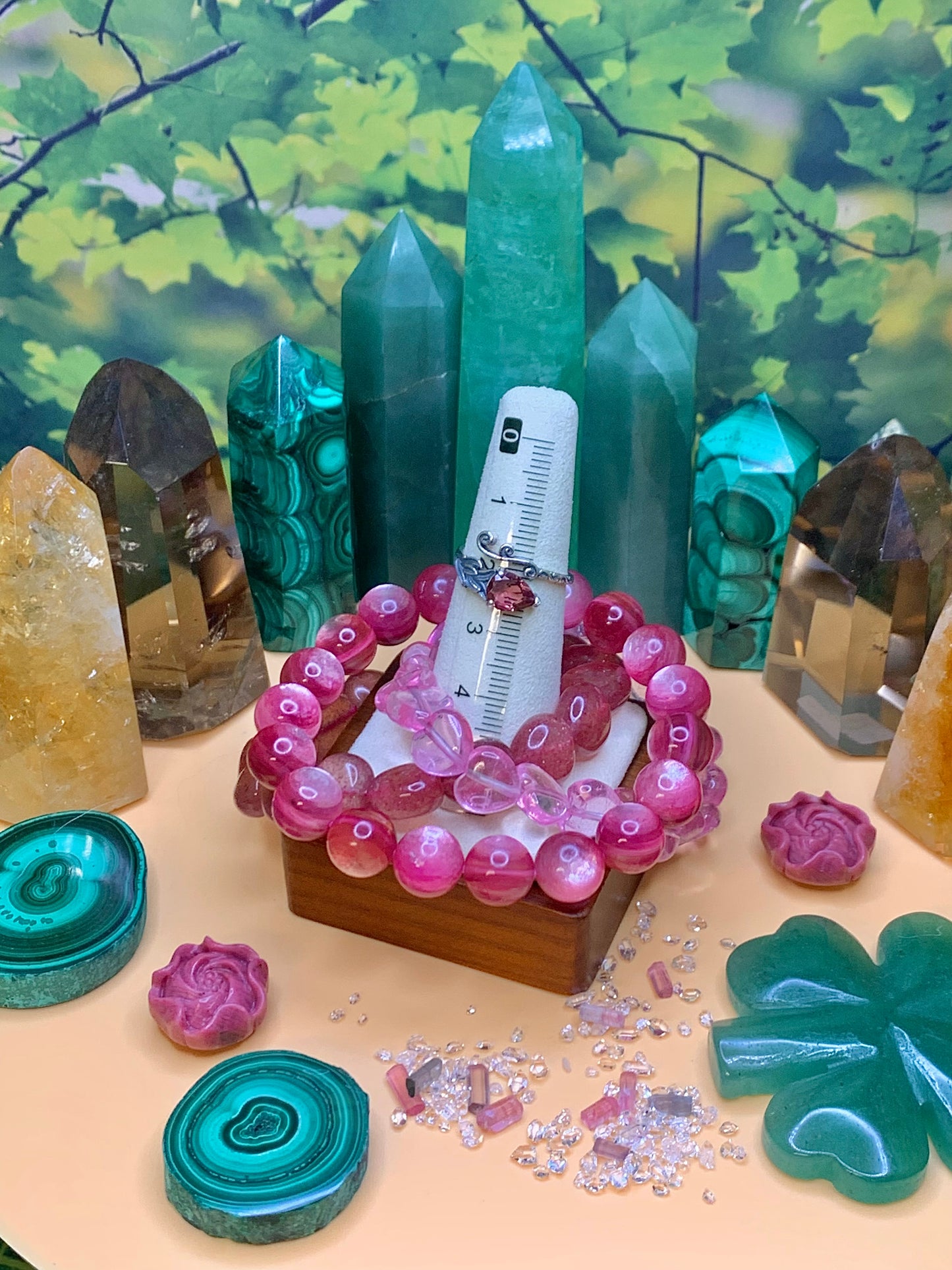 Pink Tourmaline (Vintage Style) Ring in Sterling Silver