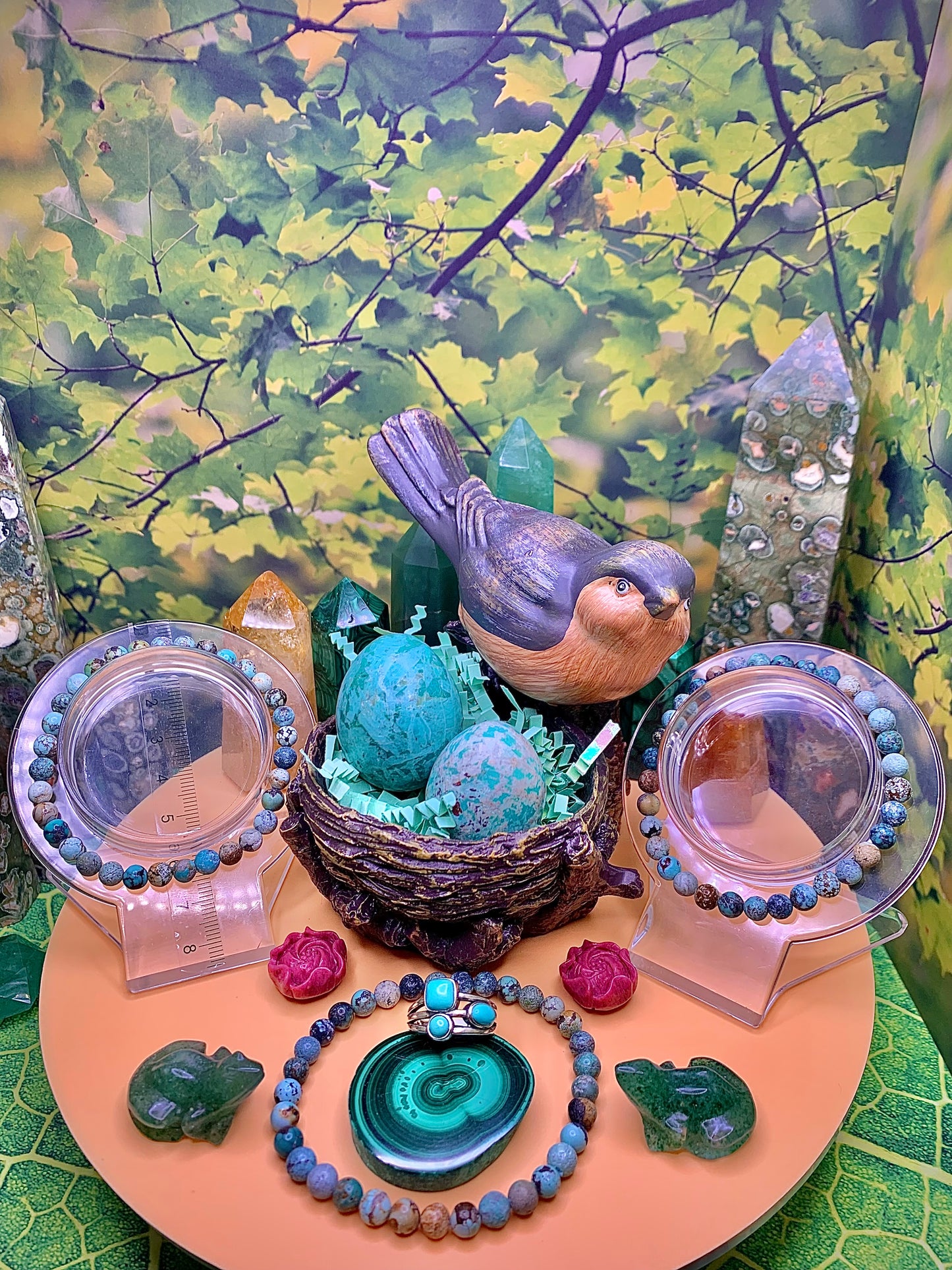 Turquoise Mini Round Bead Bracelet 5.5-6mm