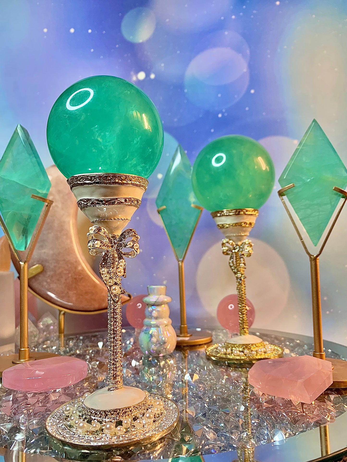 Baja Blast Green Fluorite Sphere