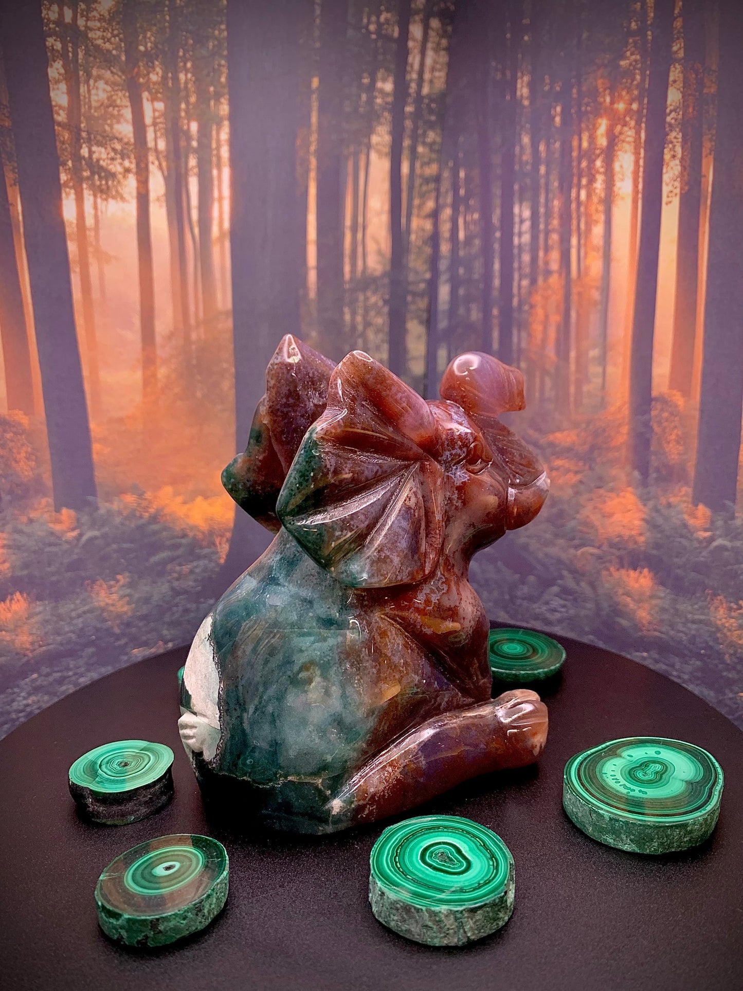 Ocean Jasper Playful Sitting Elephant 🐘