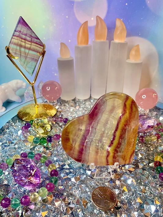 Candy 🍭 Fluorite Heart Shape Bowl