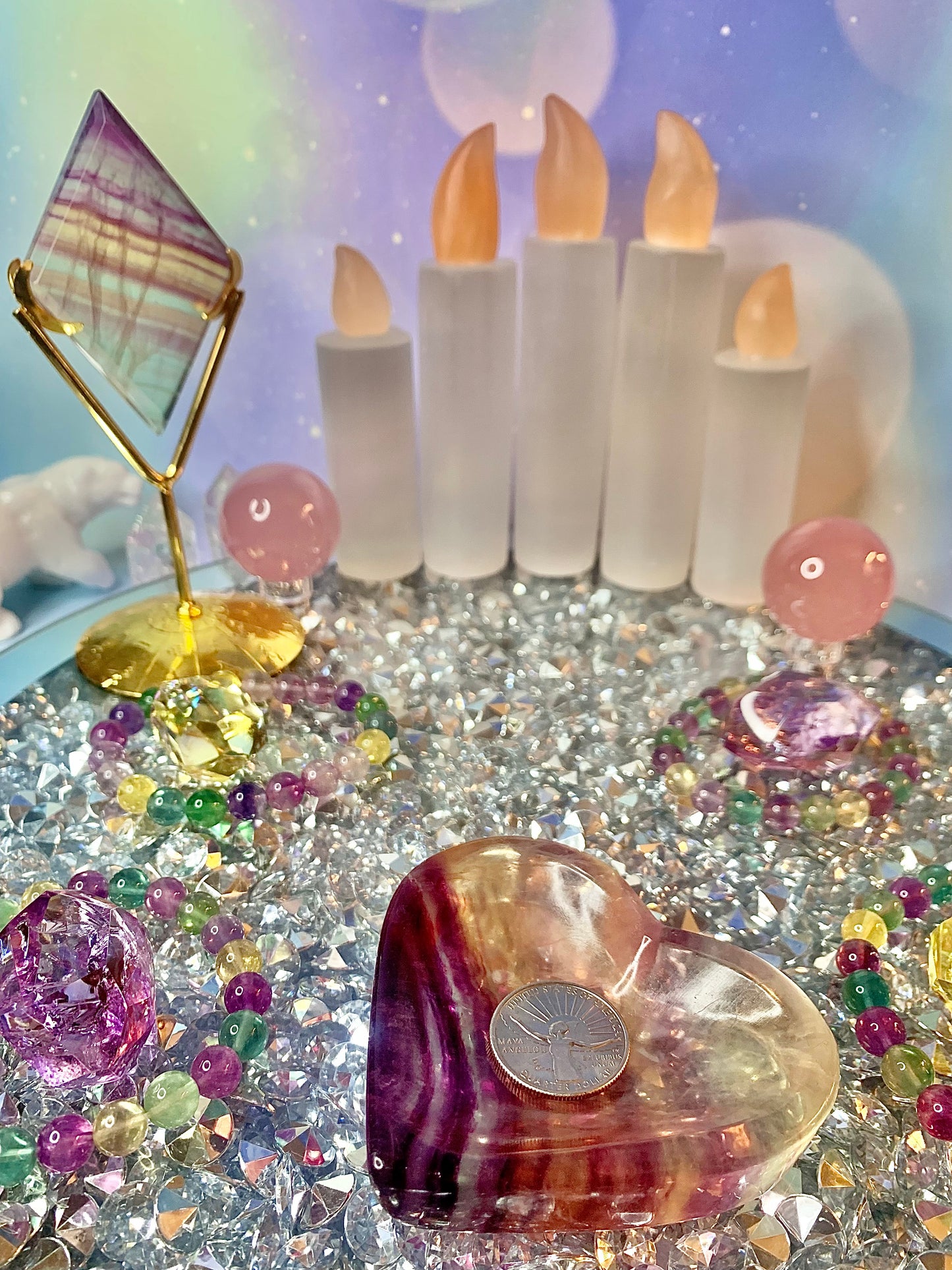 Candy 🍭 Fluorite Heart Shape Bowl