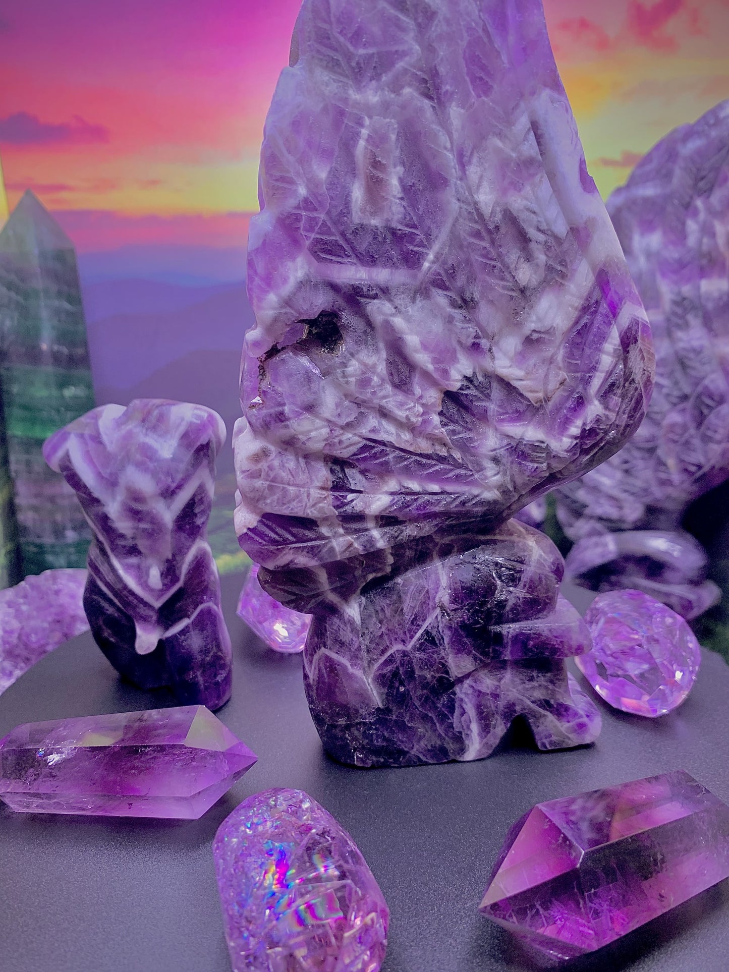 Dream Amethyst Male Body Carving
