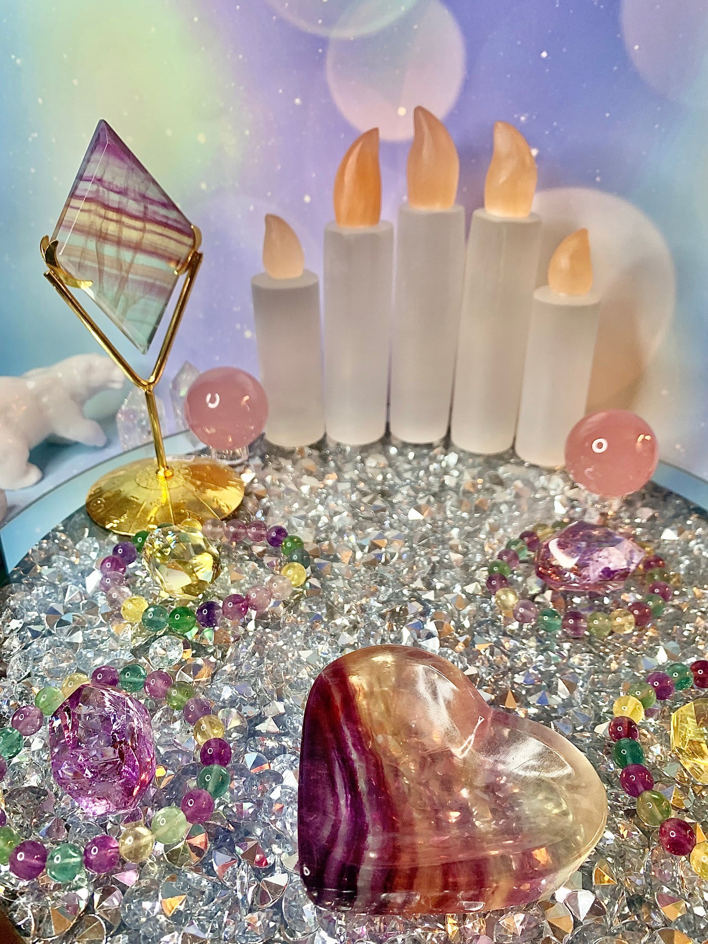 Candy 🍭 Fluorite Heart Shape Bowl