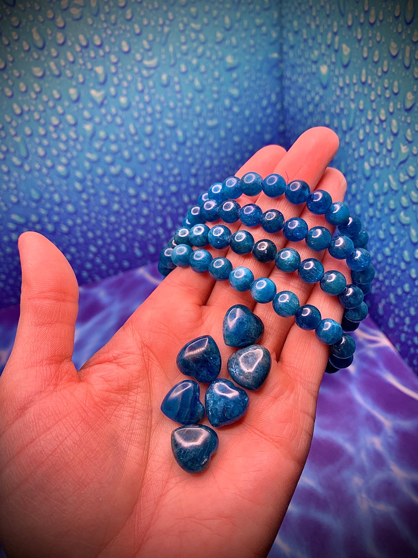 Apatite 8mm Round Bead Bracelet