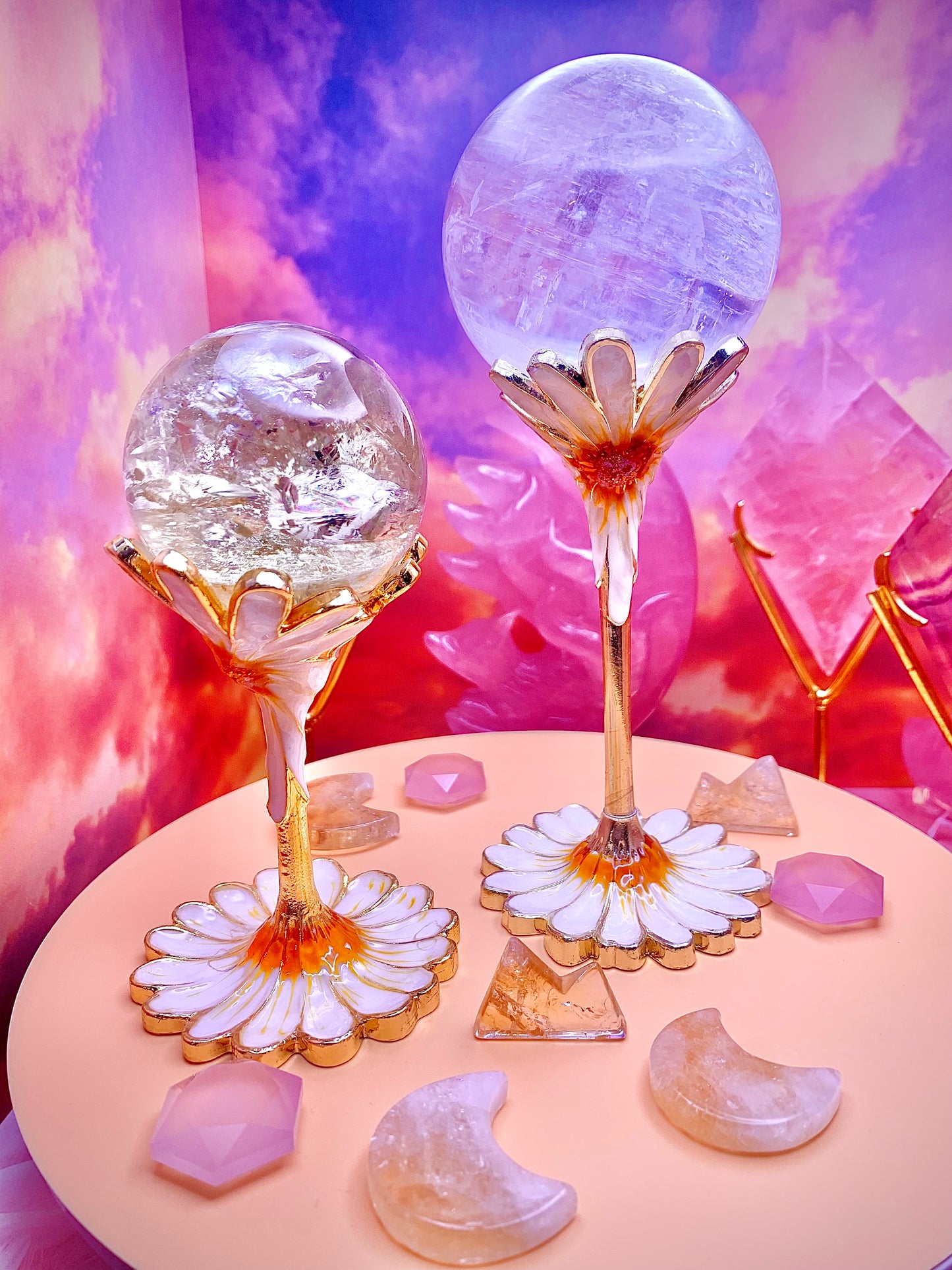 Citrine HQ* Sphere with Rainbows