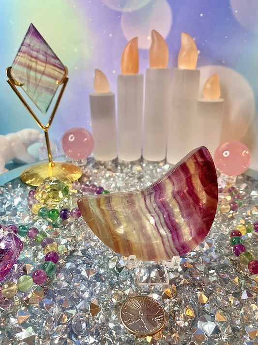 Candy 🍭 Fluorite Moon Shape Bowl