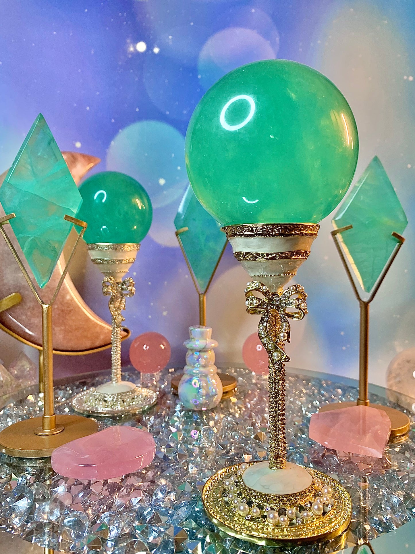 Baja Blast Green Fluorite Sphere