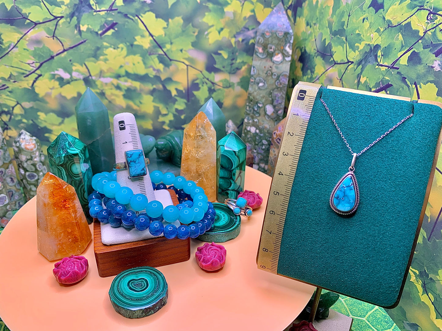 Turquoise Pendant Set in Sterling Silver