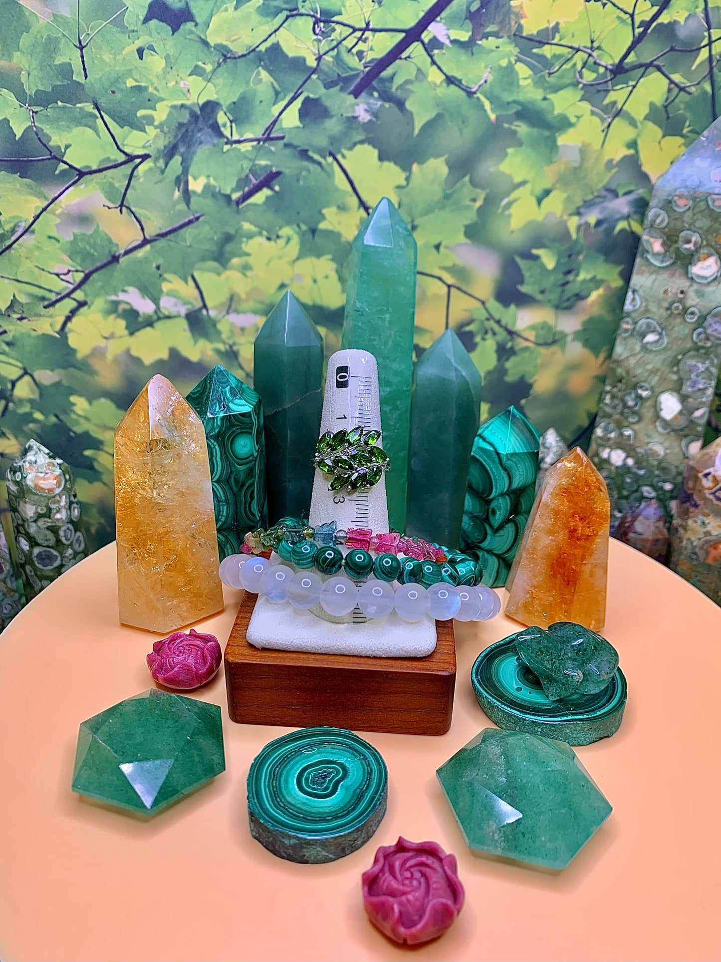 Chrome Diopside Leaf 🍃 Ring in Sterling Silver