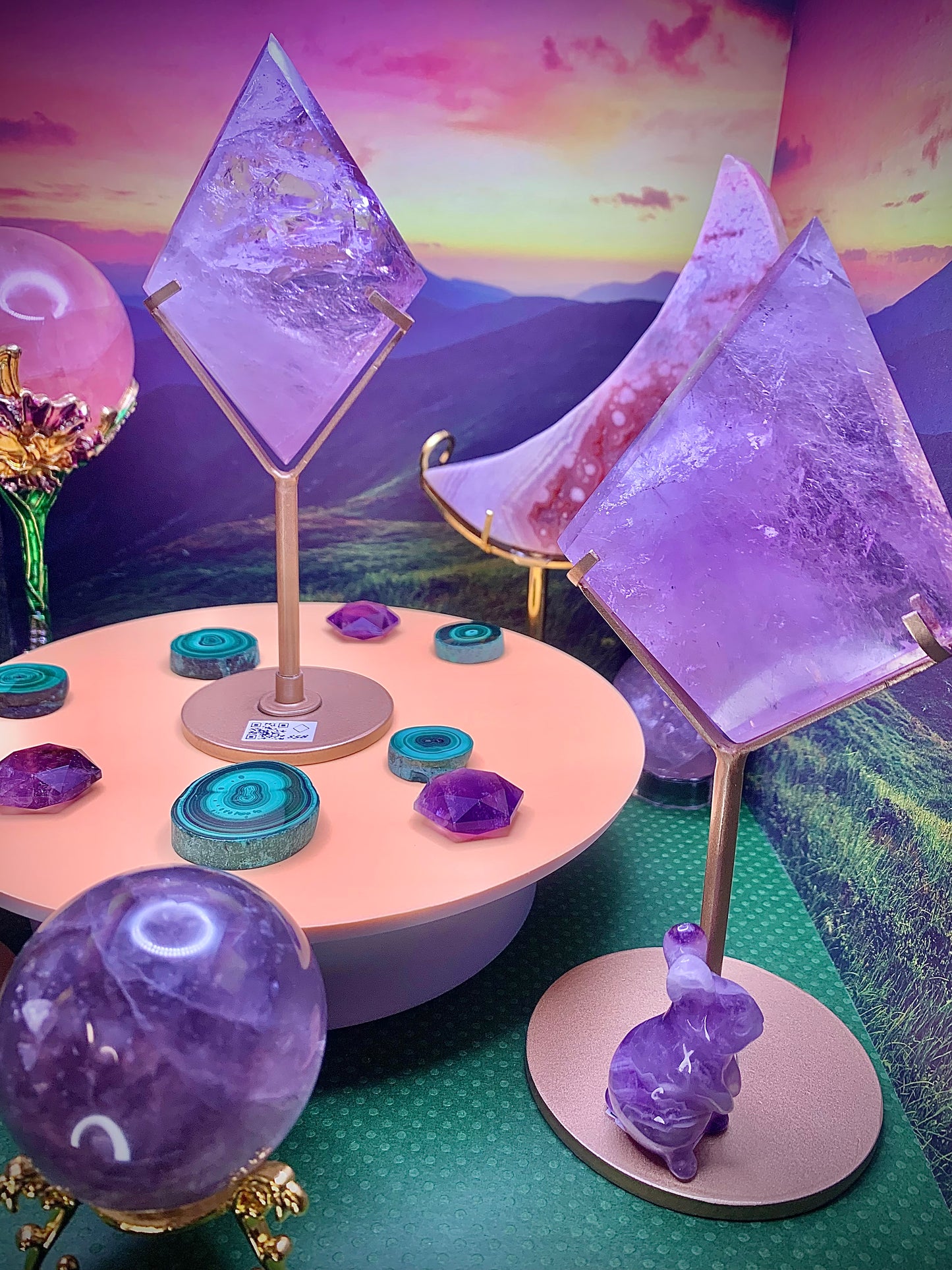 Amethyst Diamond 💎 on Stand