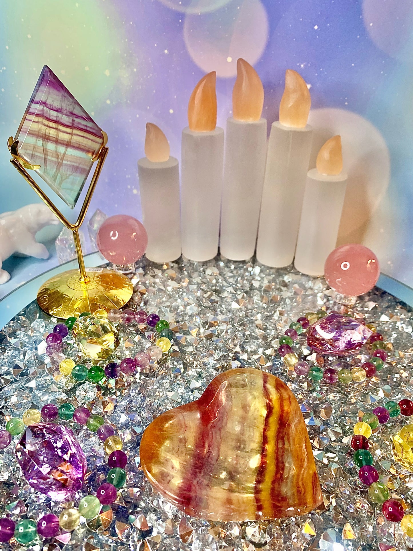 Candy 🍭 Fluorite Heart Shape Bowl