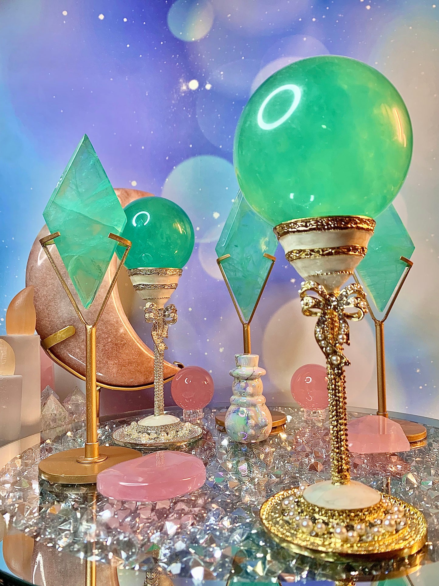 Baja Blast Green Fluorite Sphere