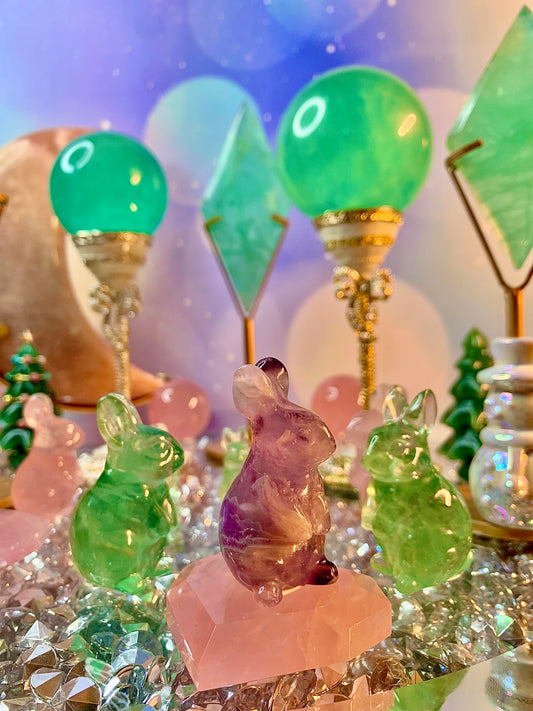 Amethyst Bunny Carving