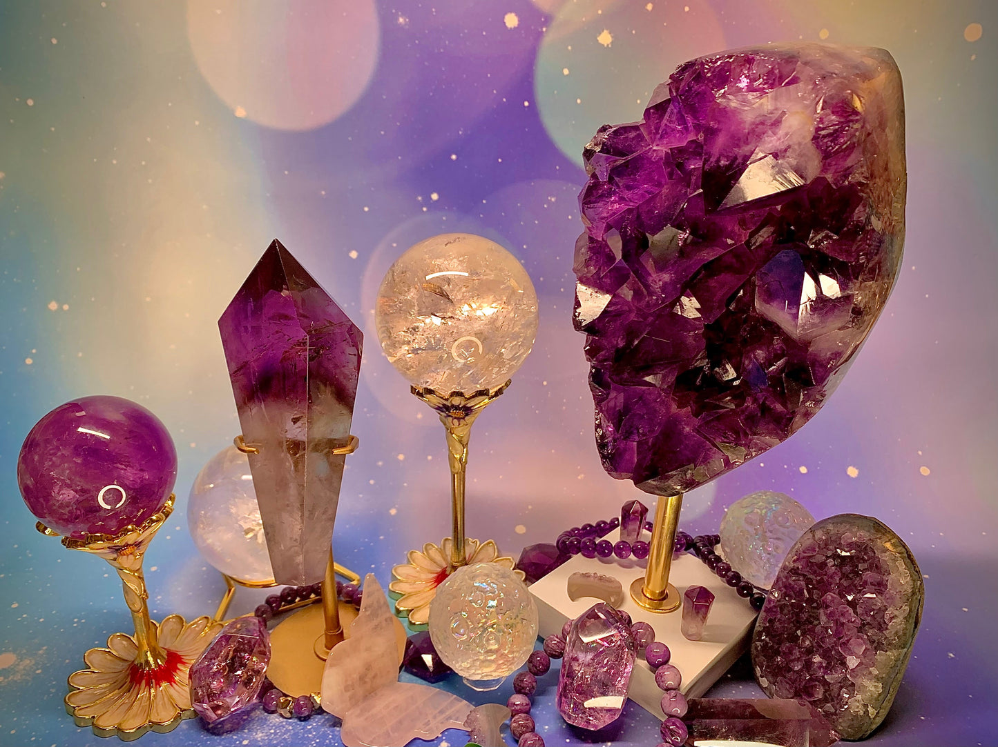 Amethyst Specimen on Stand