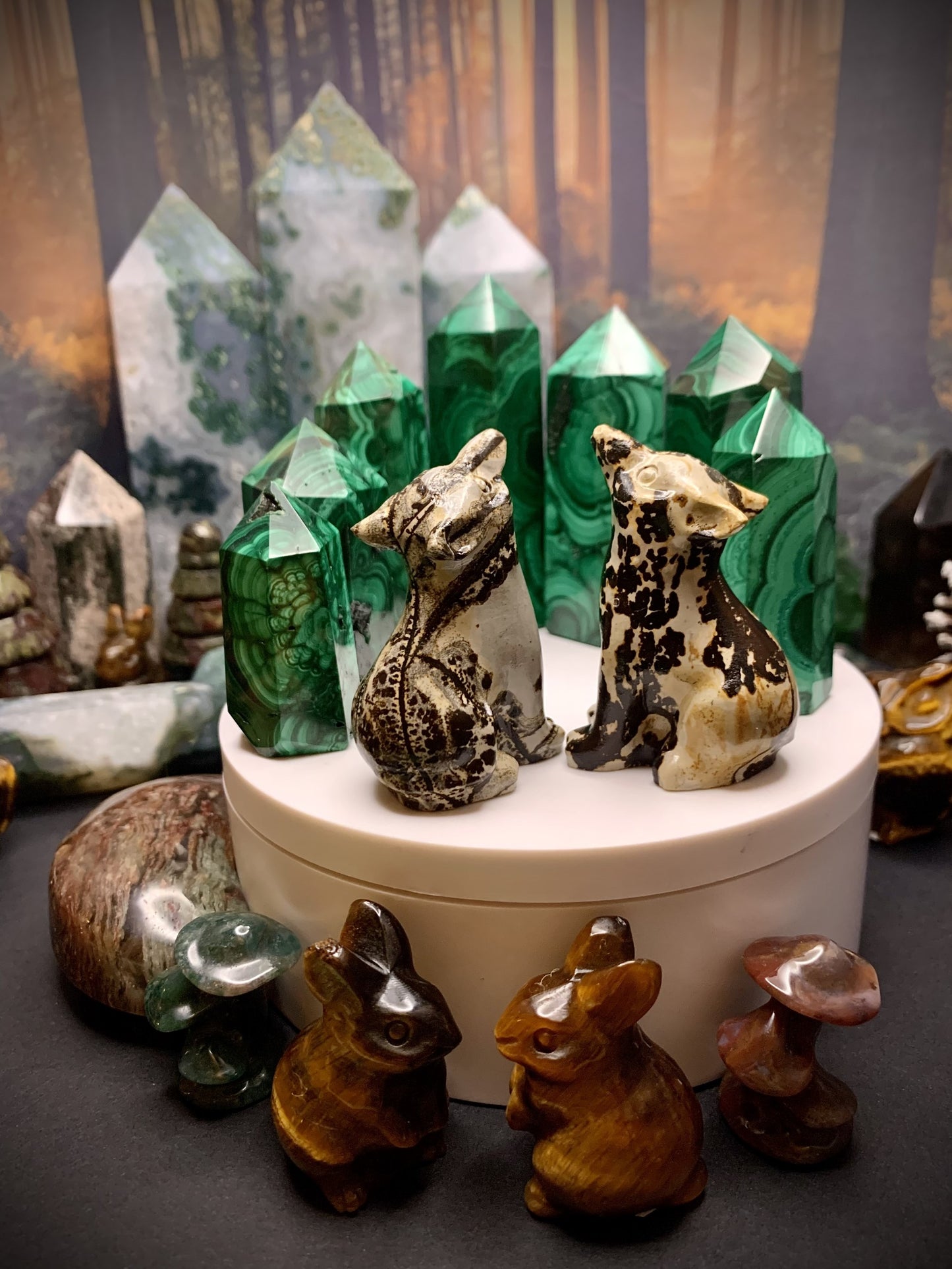 Tiger’s Eye Bunny Carving