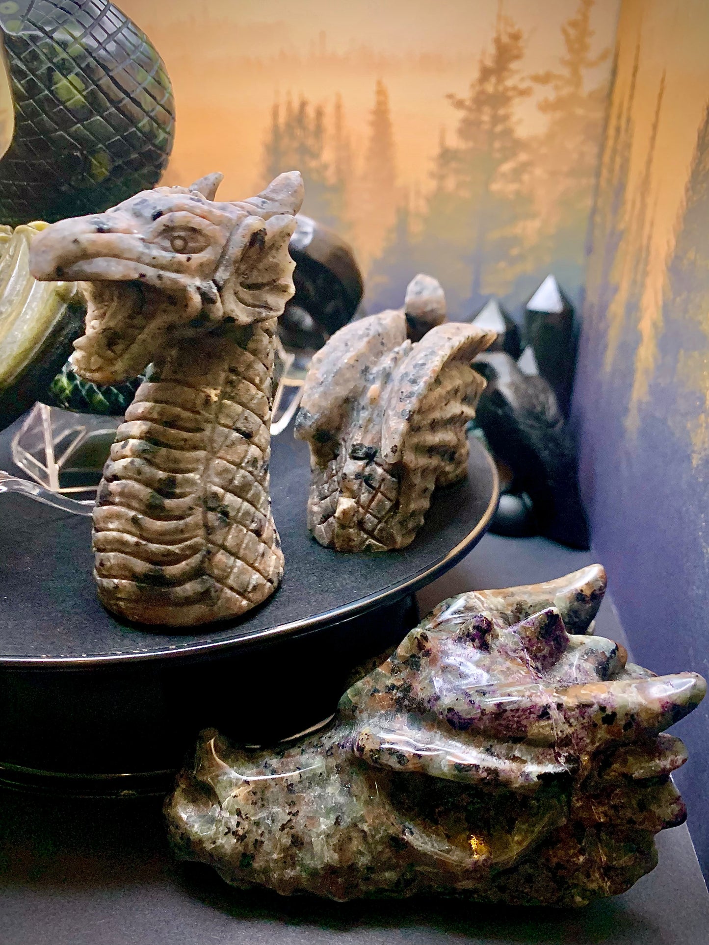 Yooperlite 3-Piece Dragon Carving