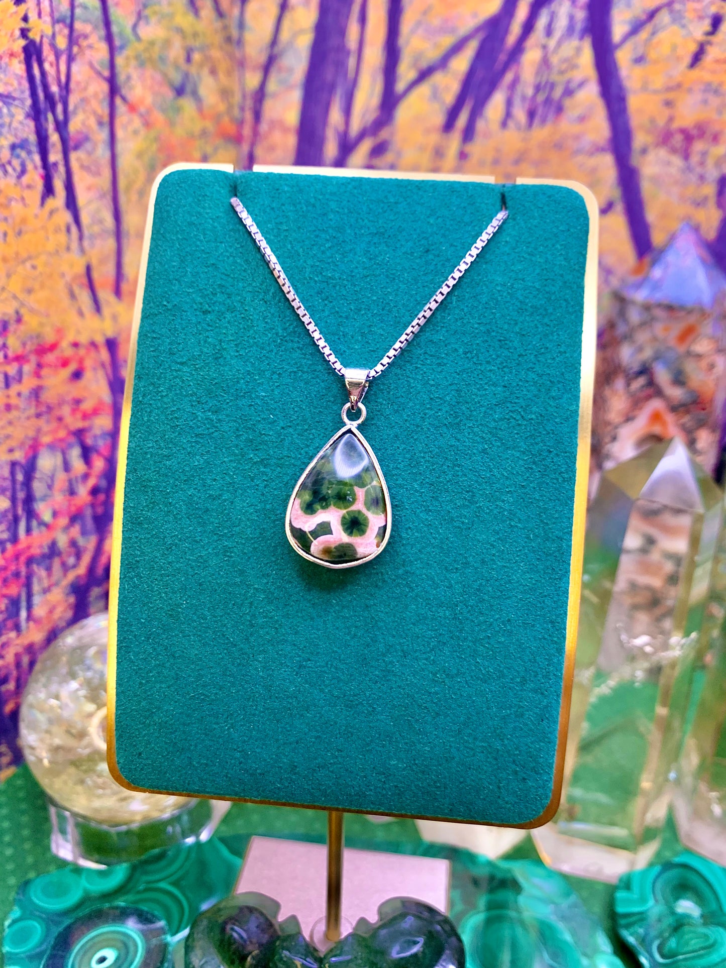 Ocean Jasper Pendant set in Sterling Silver