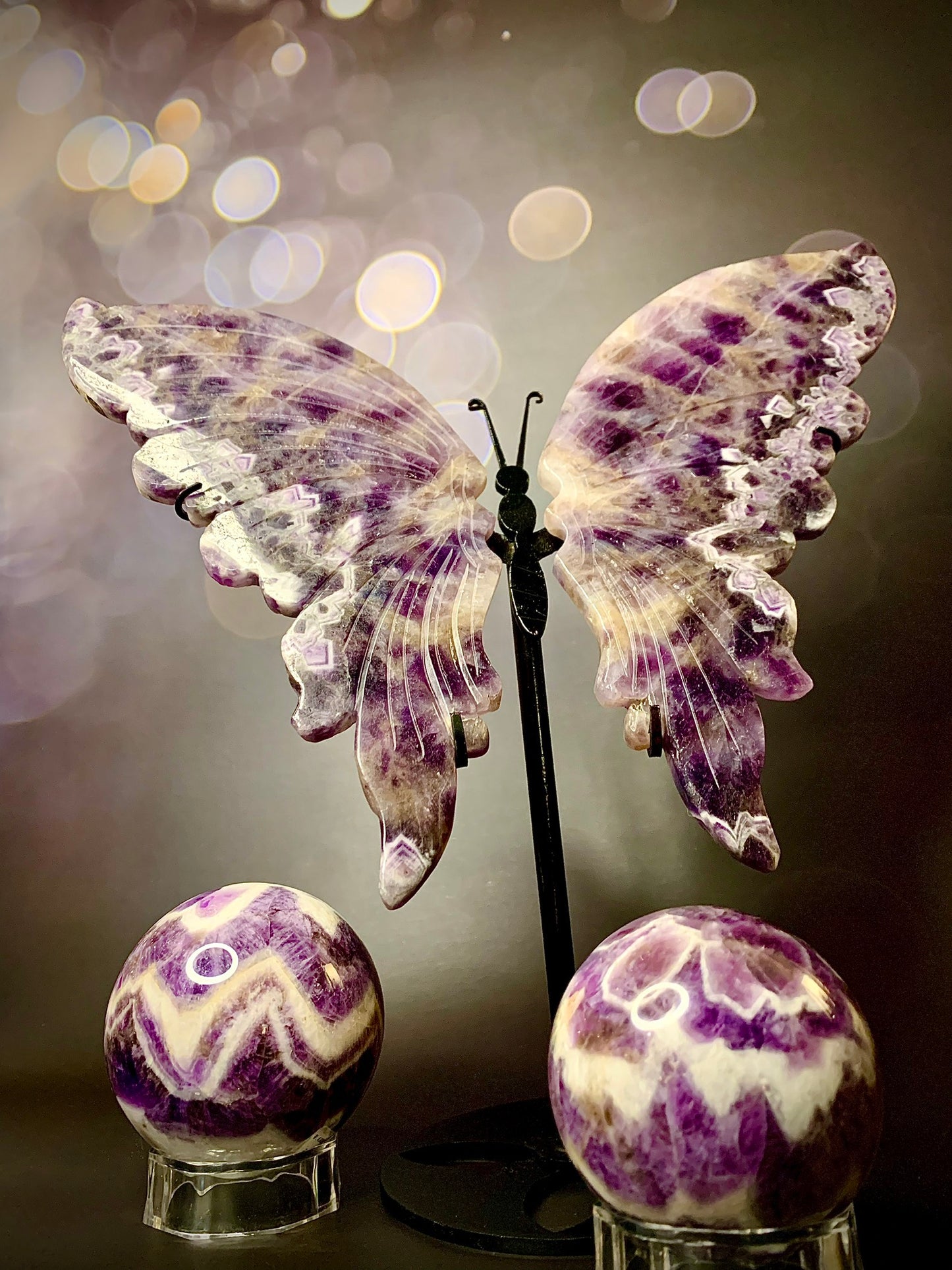 Dream Amethyst Butterfly 🦋 Wings on Stand