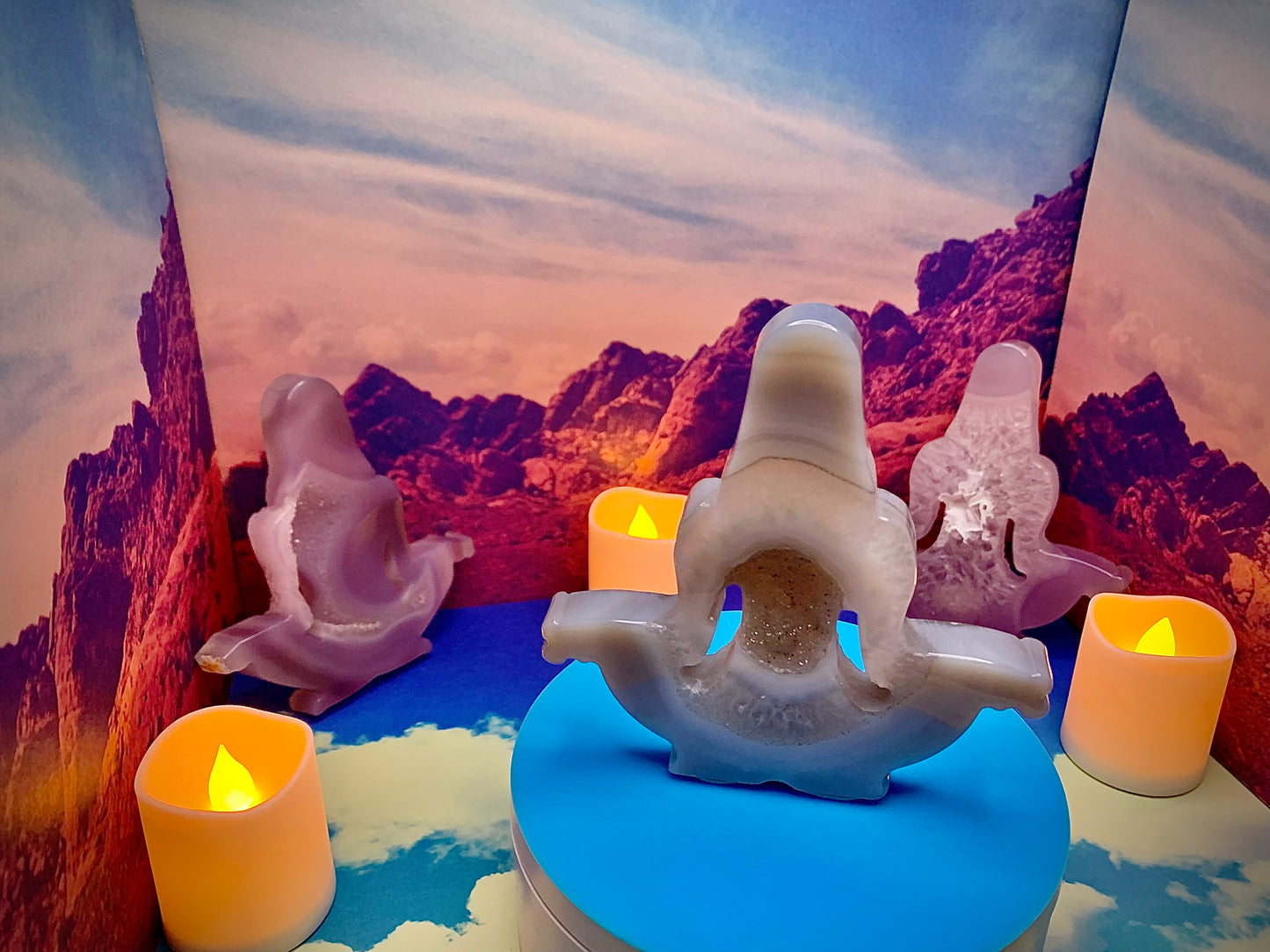 Agate Meditating Woman Carving