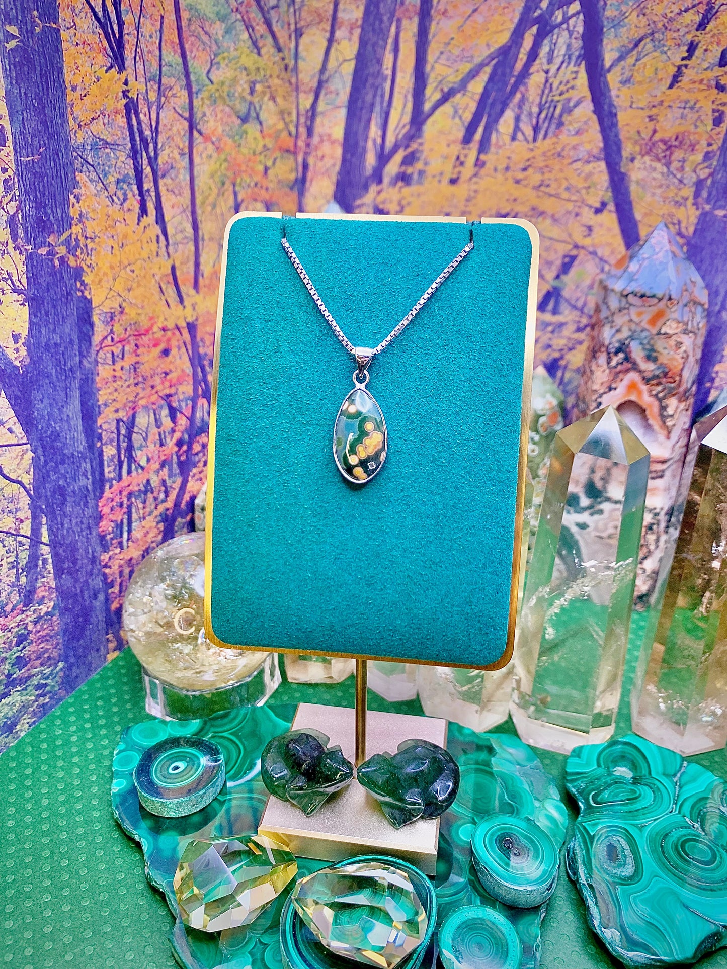 Ocean Jasper Pendant set in Sterling Silver