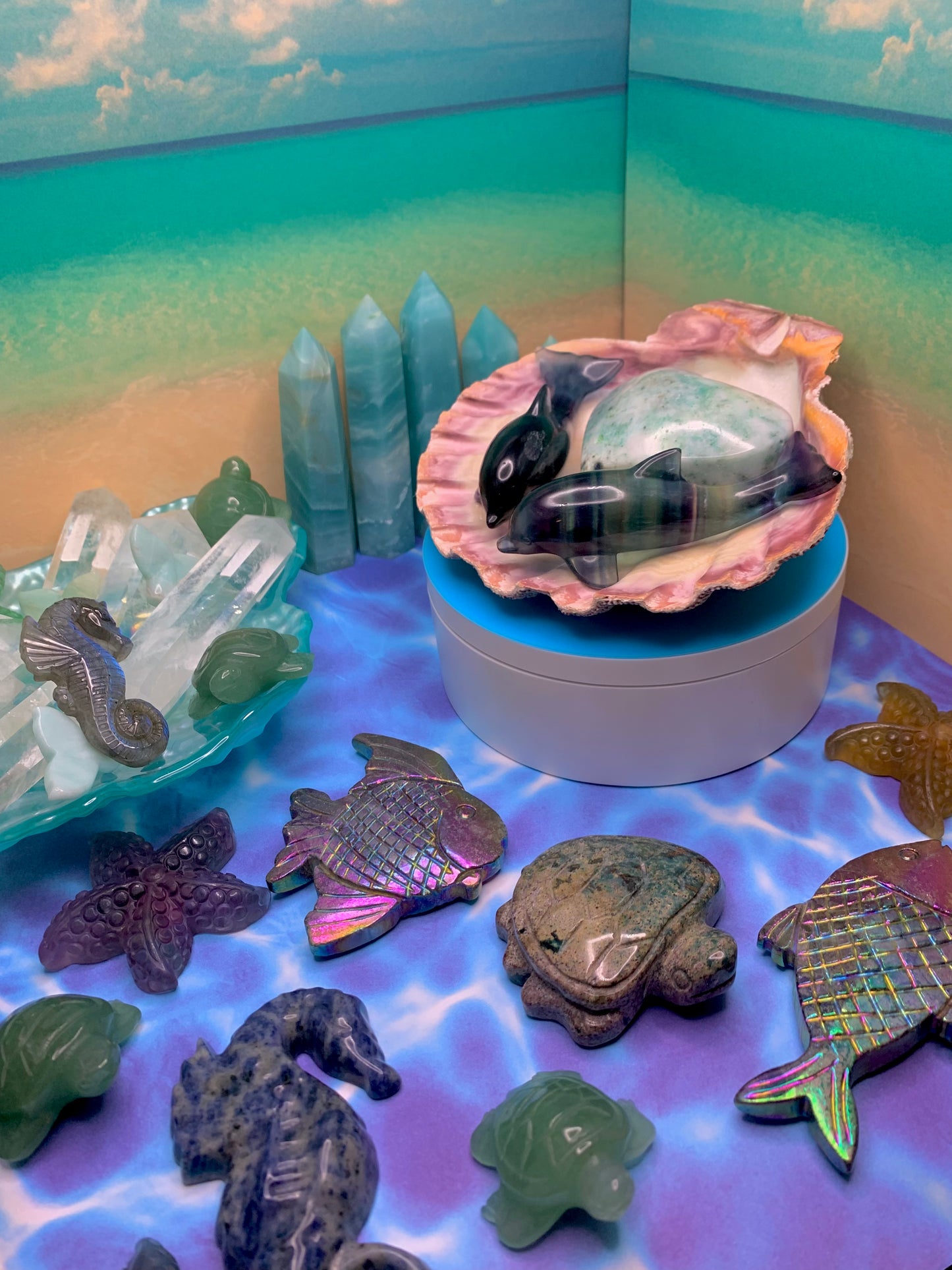 Fluorite Starfish Carving