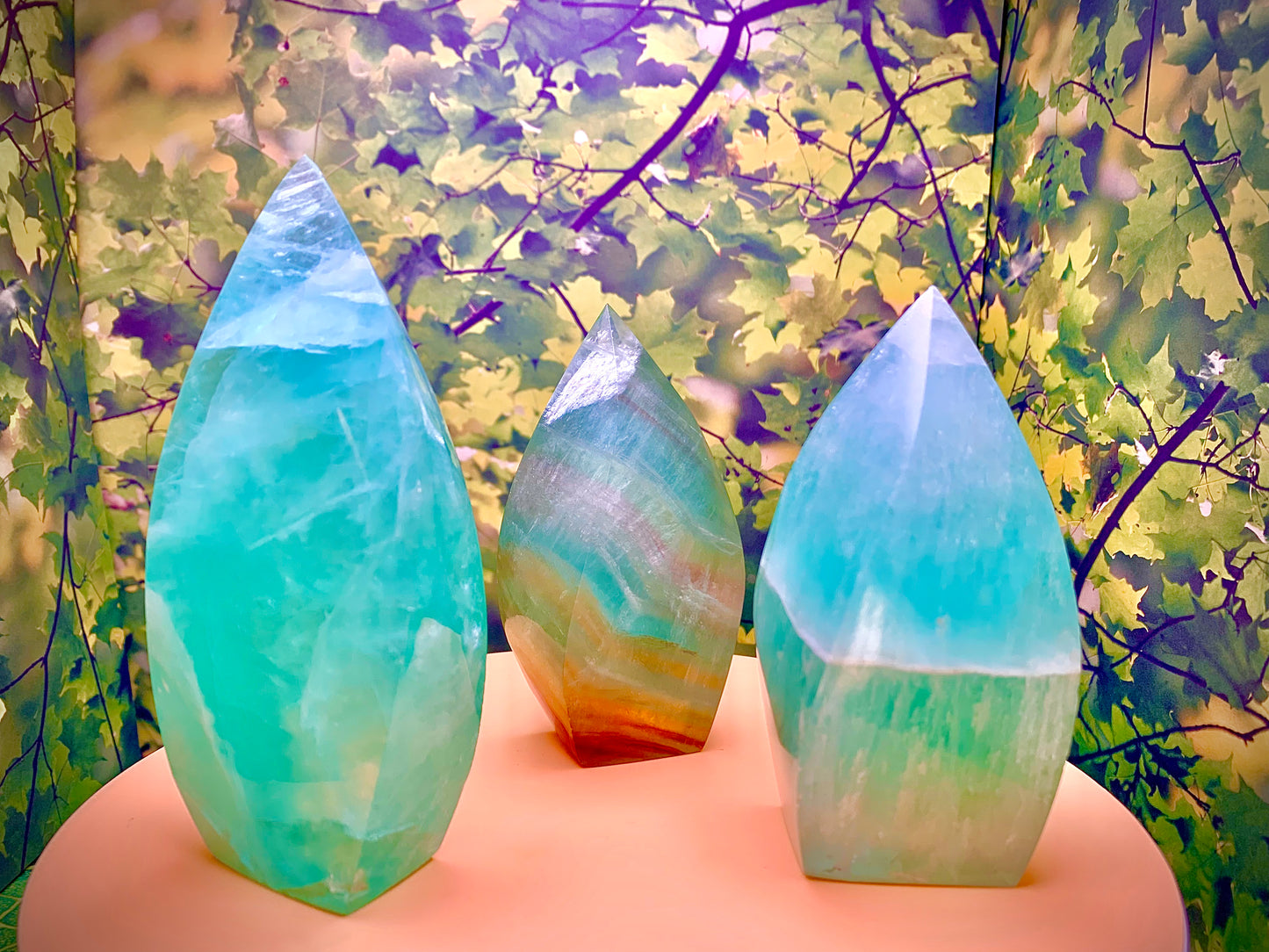 Caribbean Mint Green Fluorite Flame ๐ฅ Freeform
