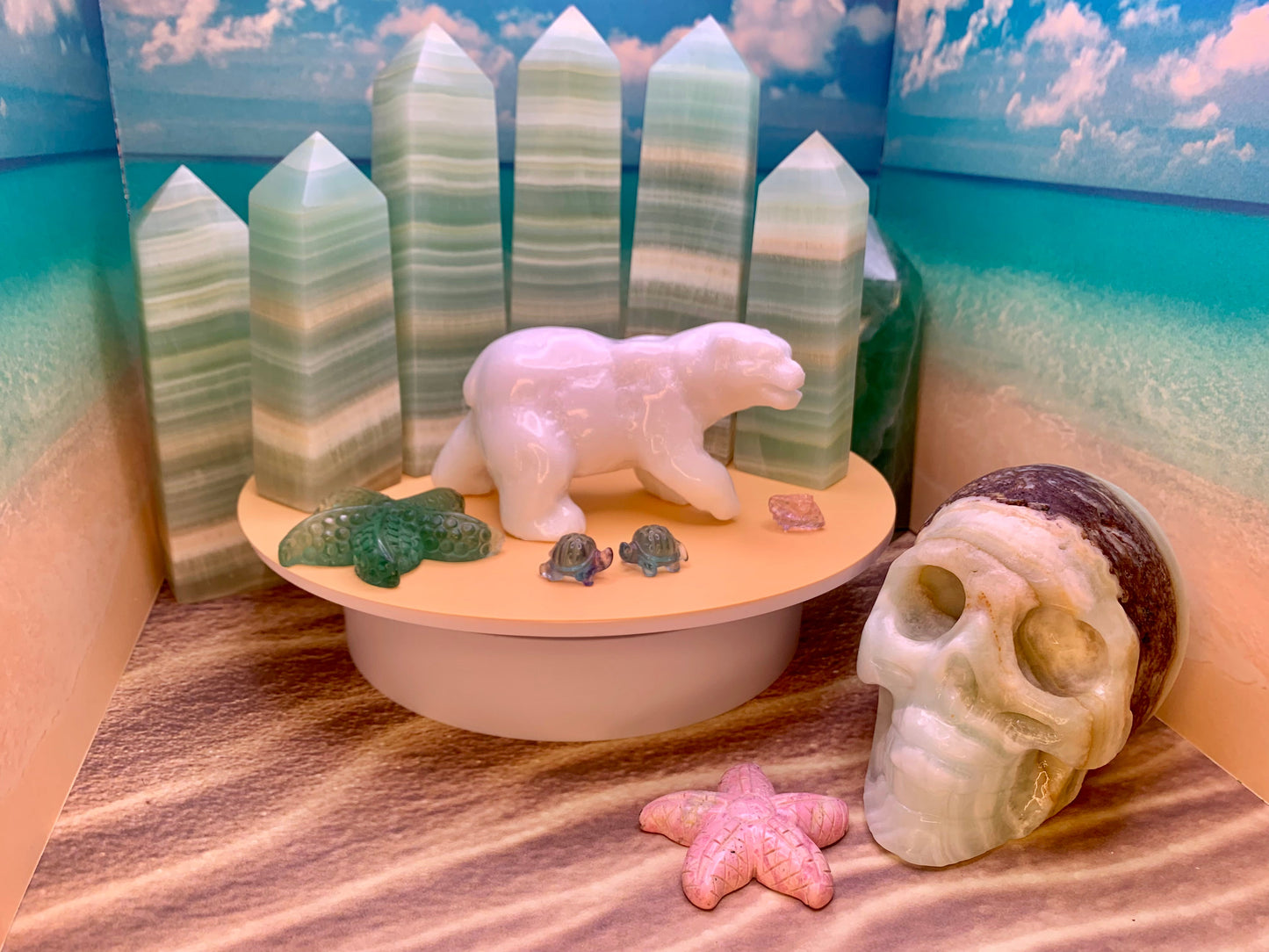 Caribbean Calcite Towers (Pistachio) *Small*