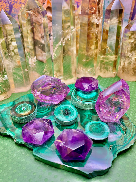 Amethyst Star of David Pocket Stone