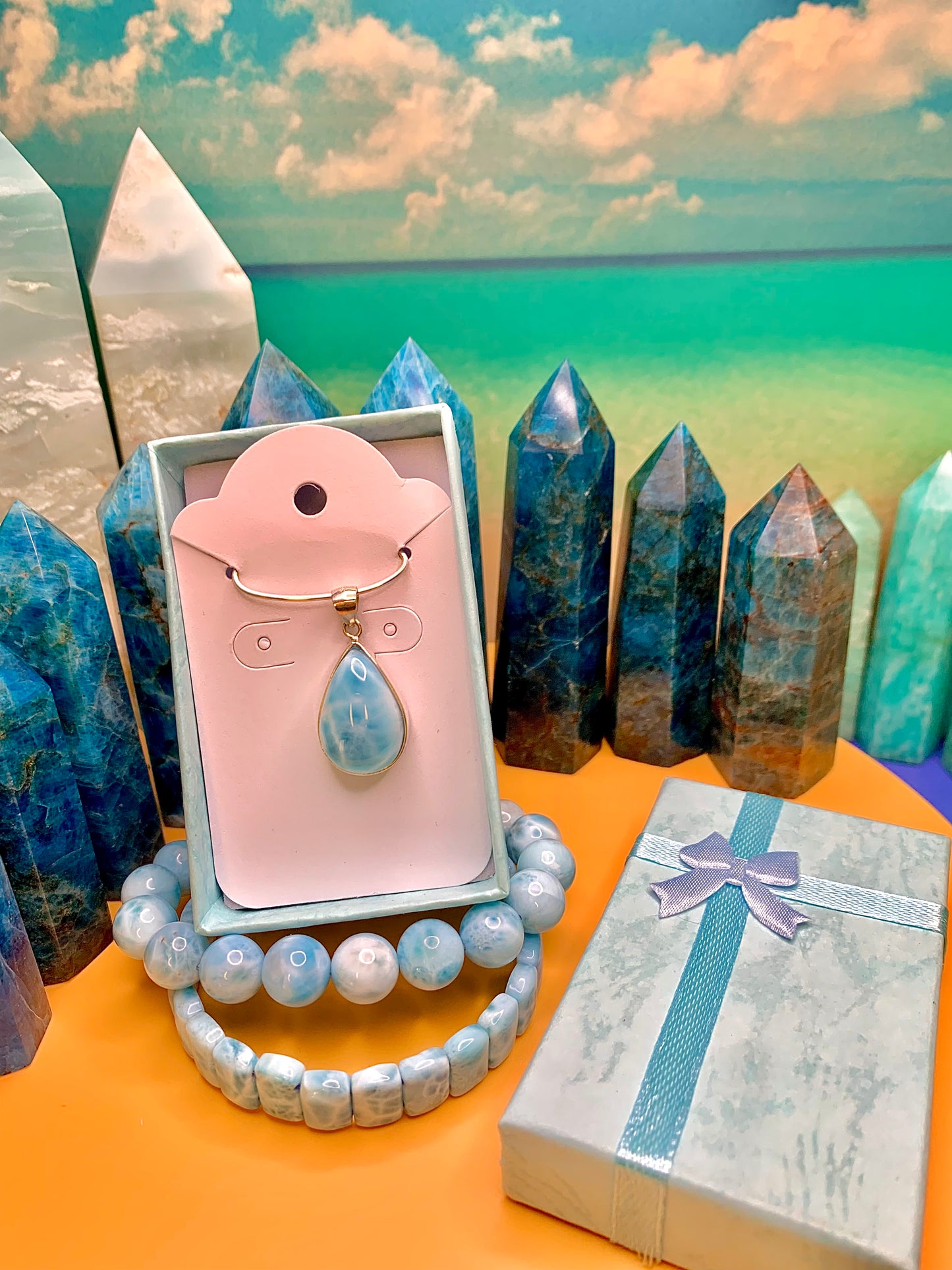 Larimar Pendant AAA Grade set in Sterling Silver