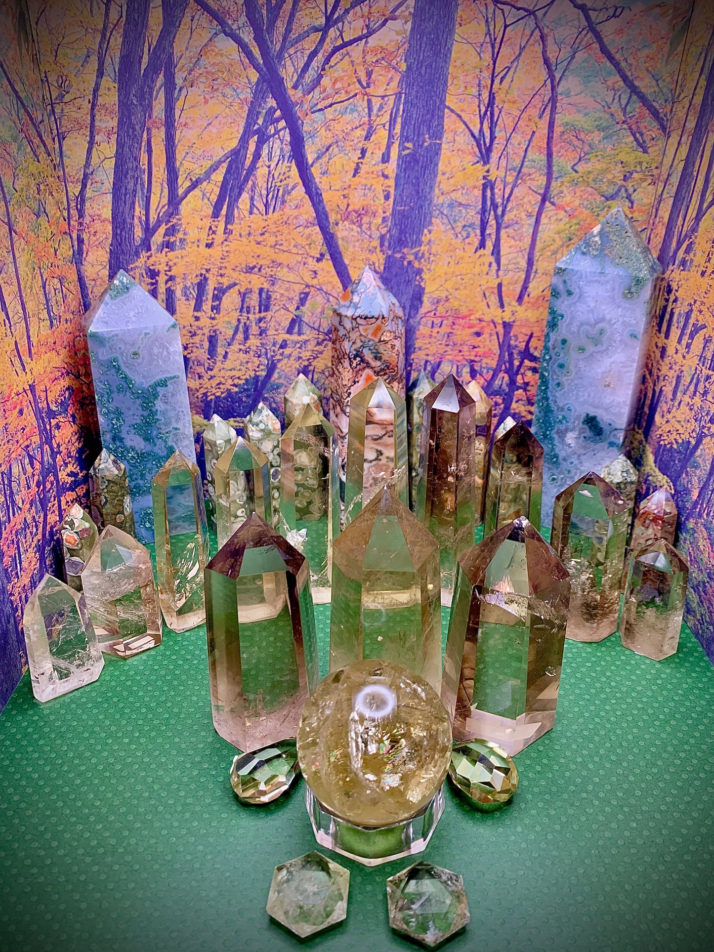 Citrine HQ* Sphere with Rainbows