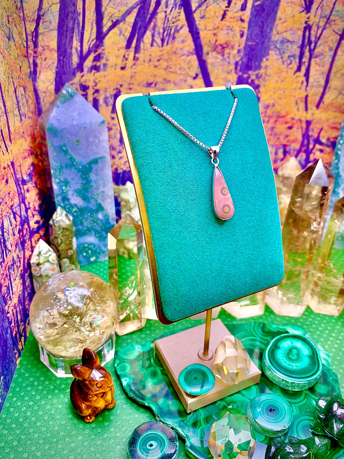 Ocean Jasper Pendant set in Sterling Silver